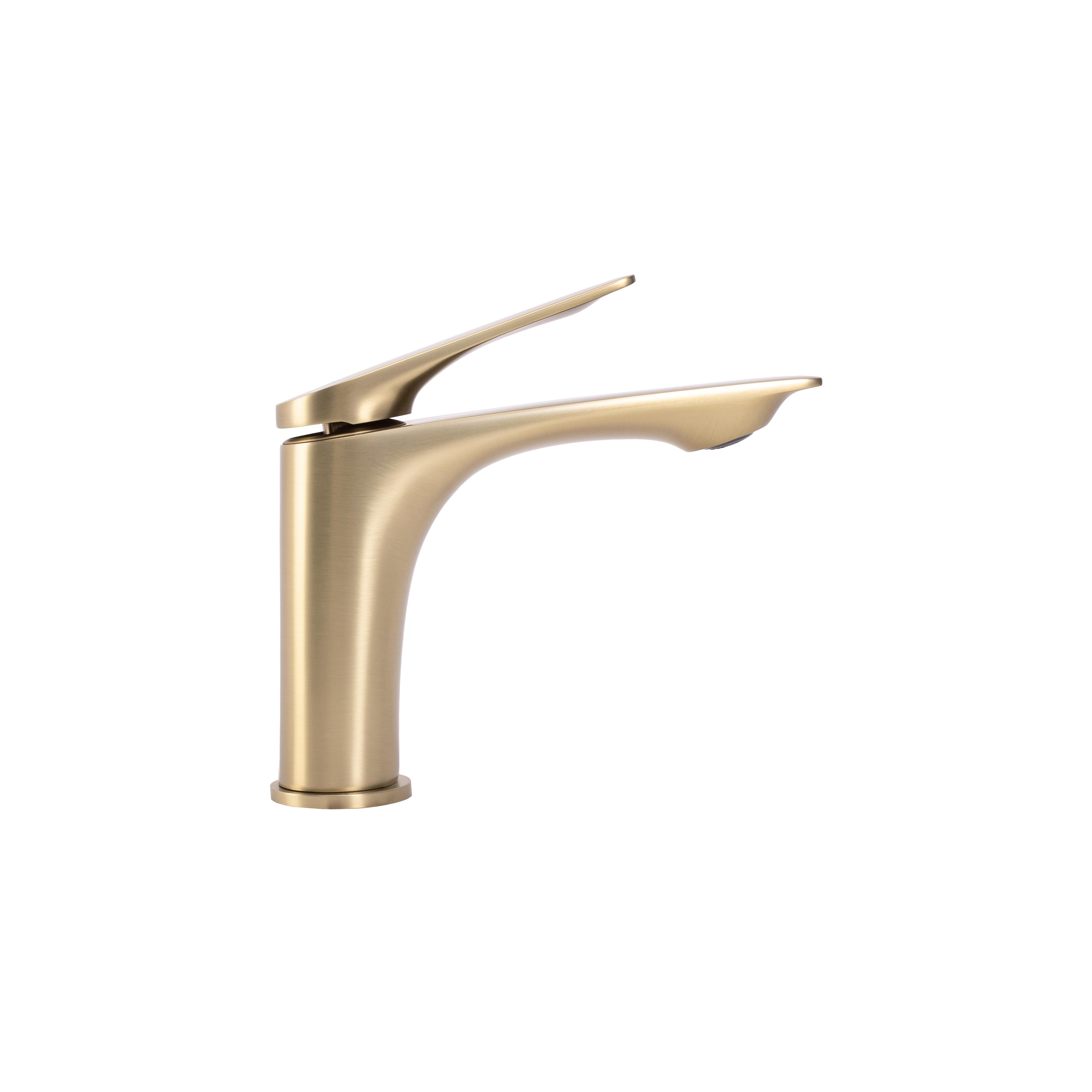 Bathroom faucet Rea AVALON brush gold Low