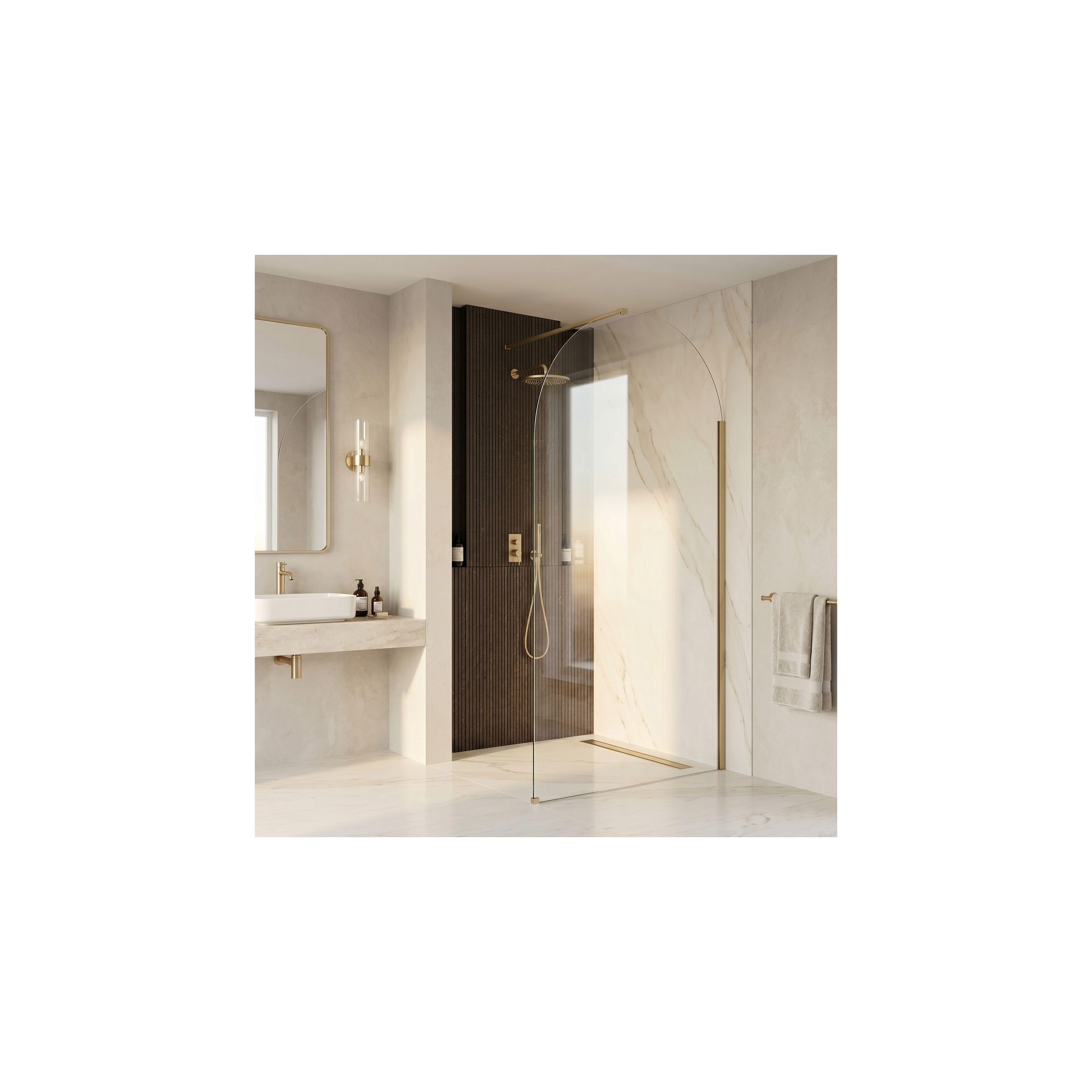 Duschwand Rea Heaven Brush Gold 110