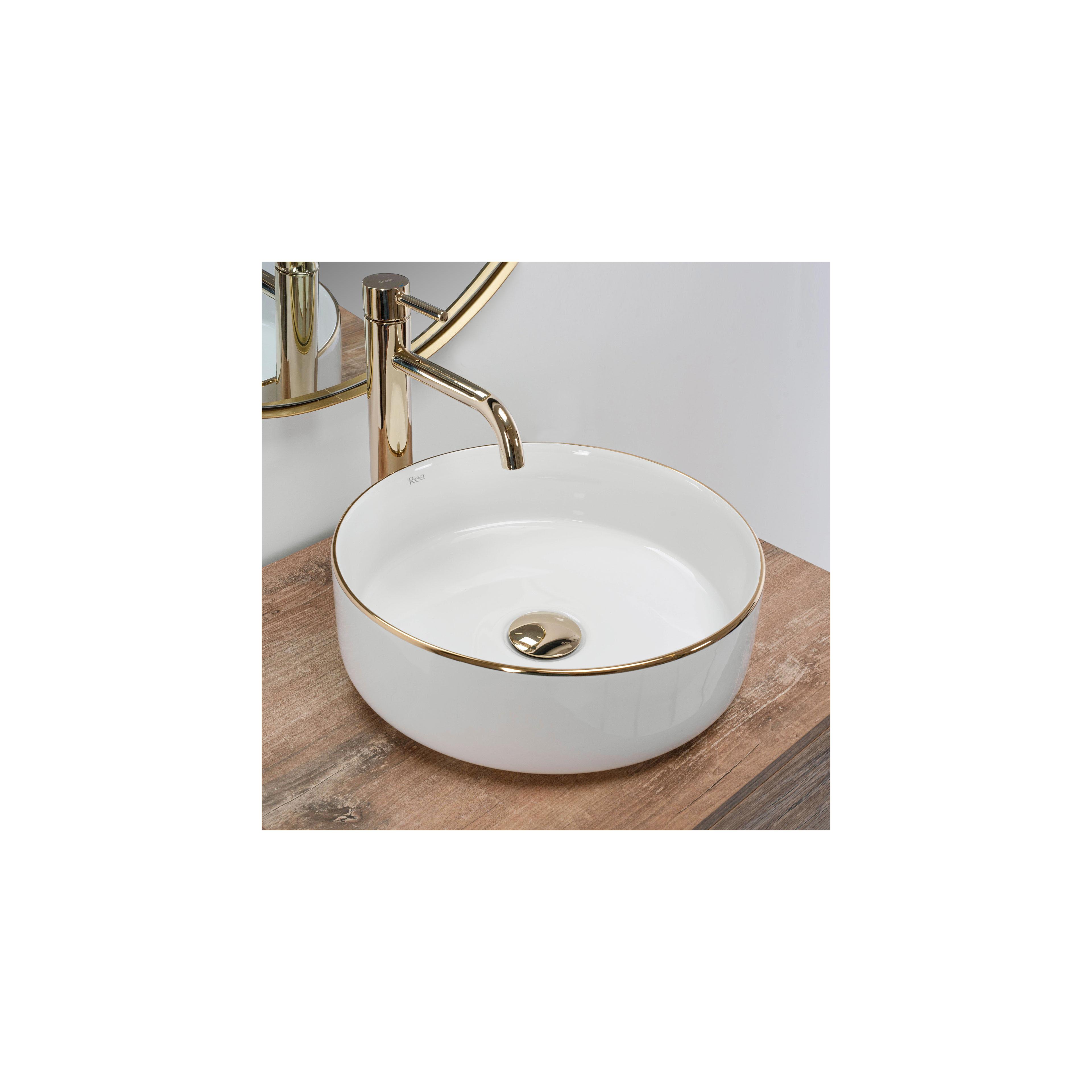 Countertop Basin Rea Sami Gold Edge