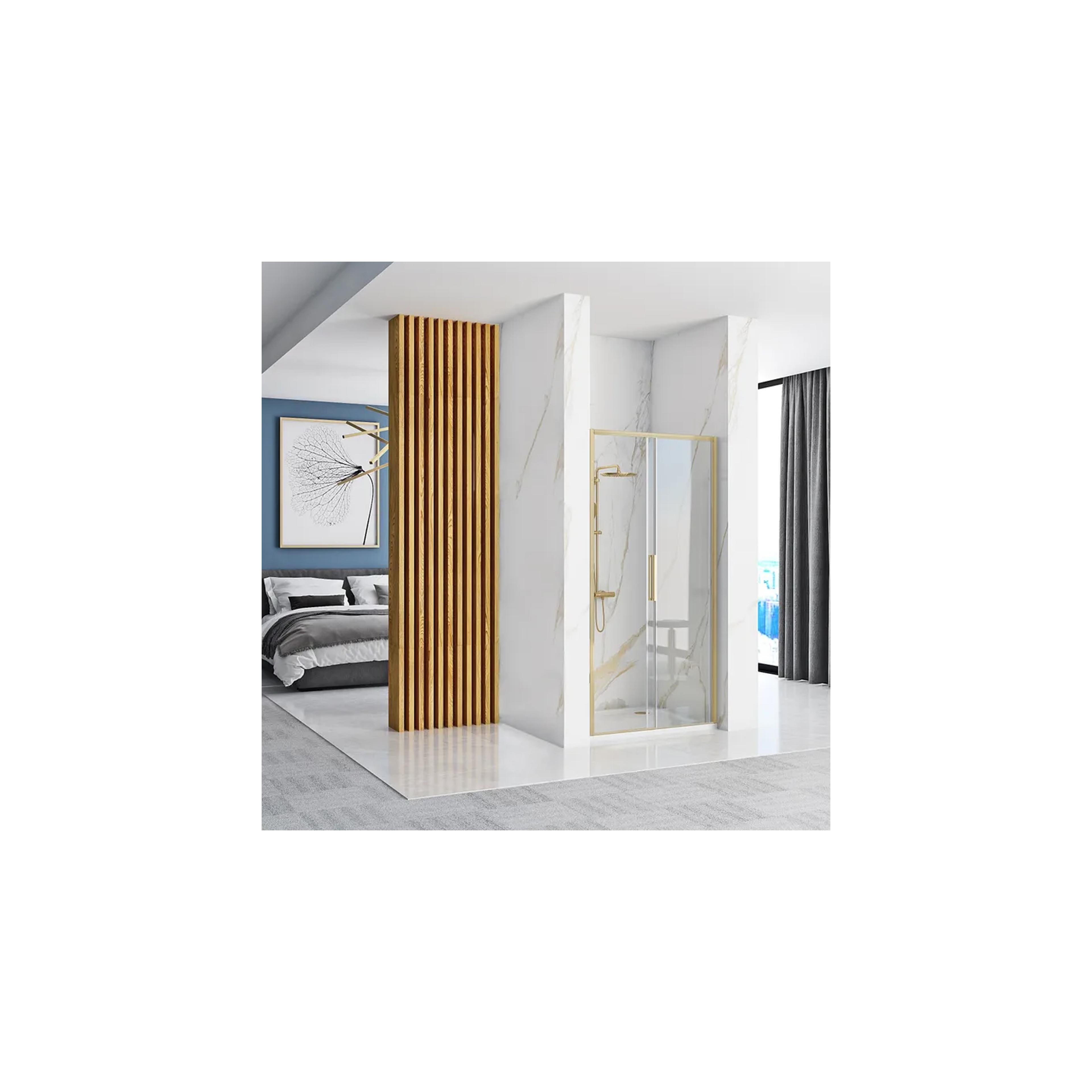 Συρόμενη πόρτα ντουζιέρας REA Rapid Slide 120 Gold Brushed