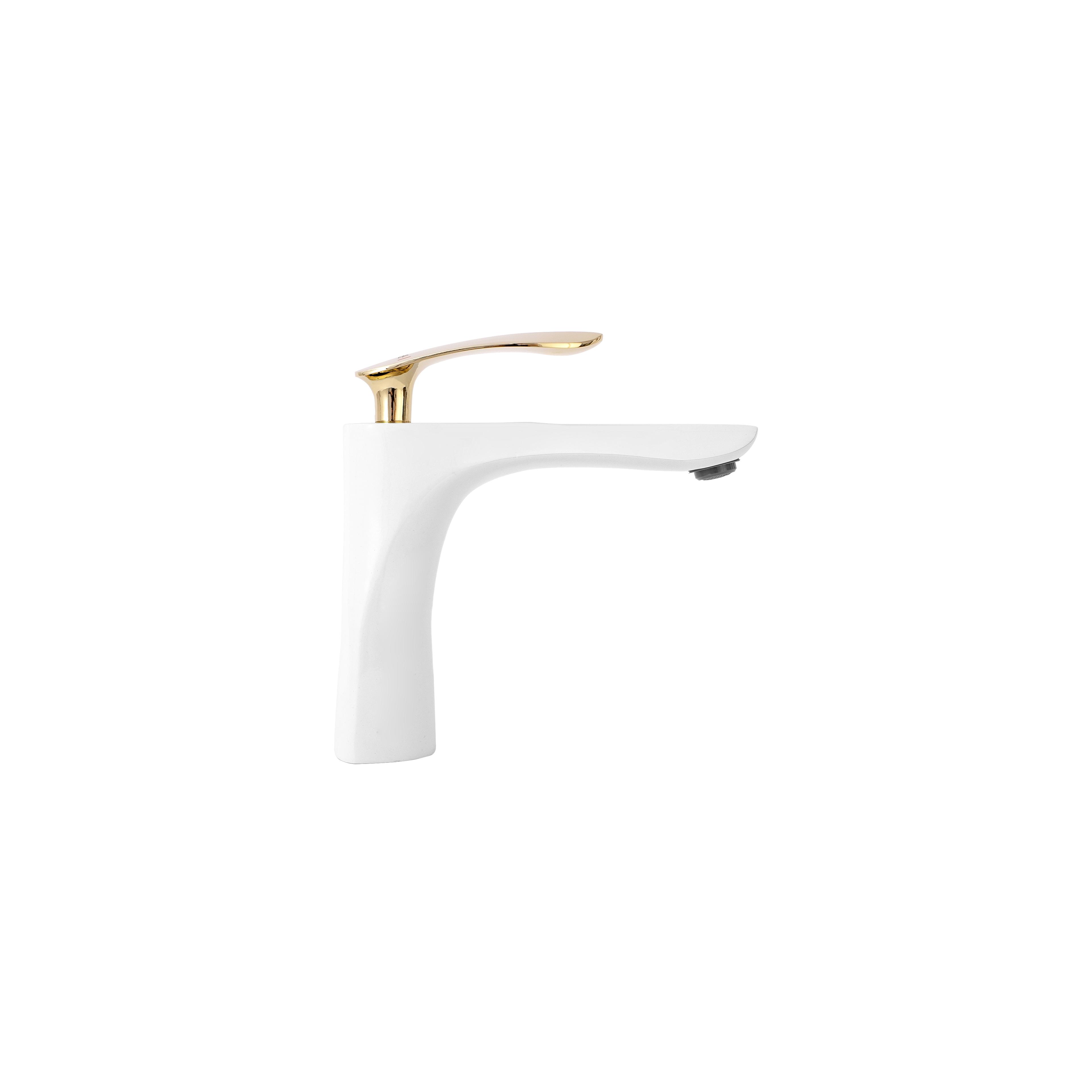 Waschbeckenarmatur Rea Orbit White Gold Low