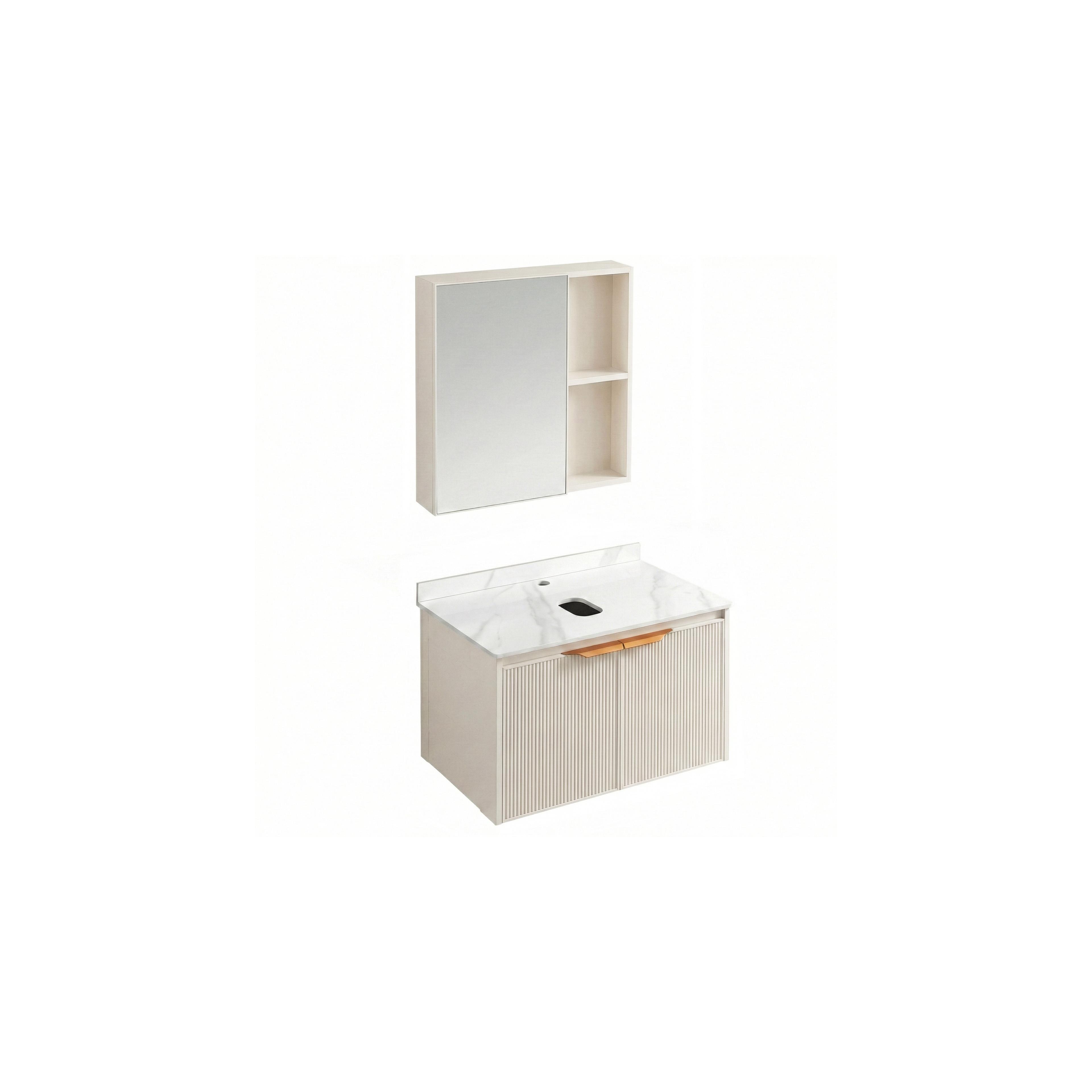 Комплект мебели для ванной с столешницей Marti 60cm Beige