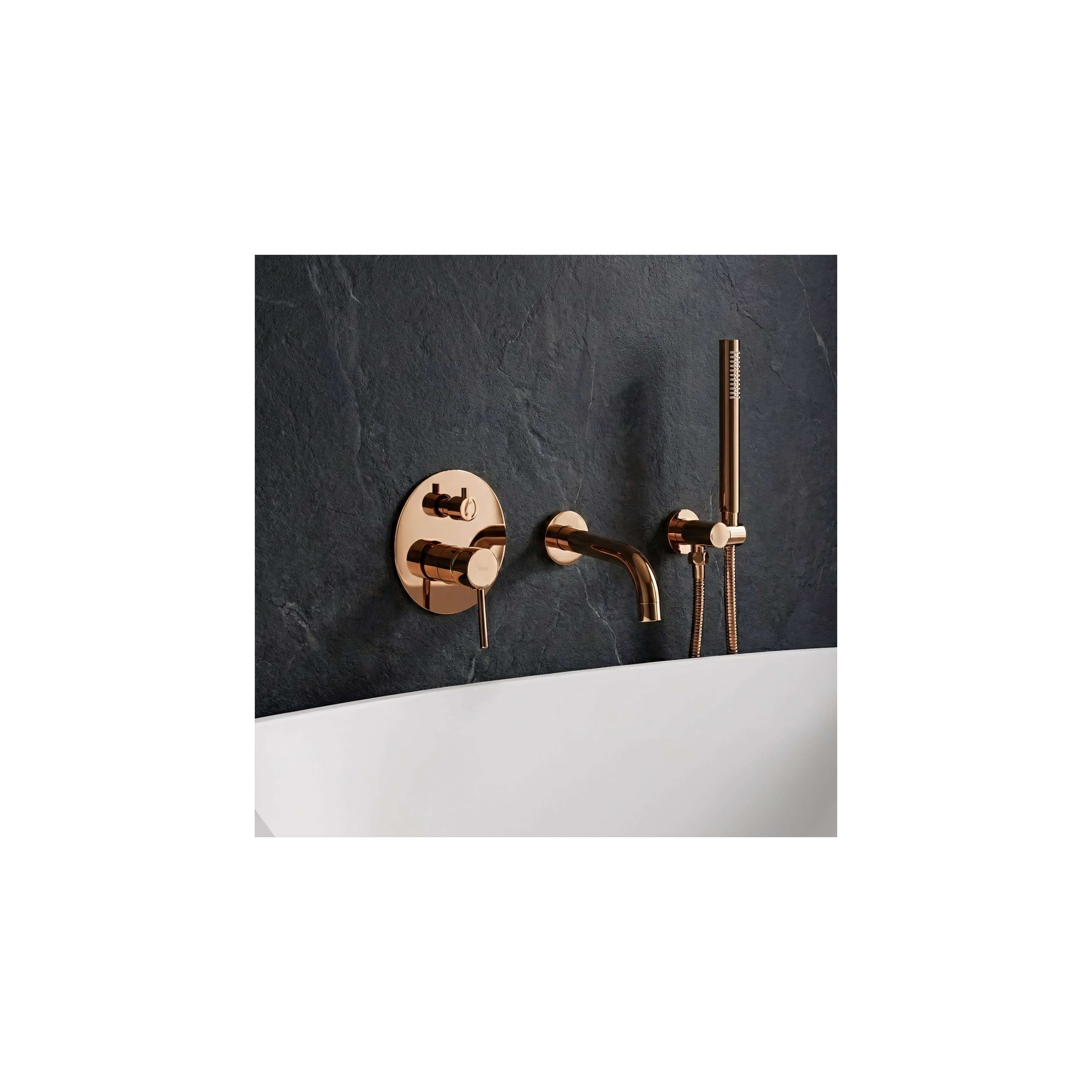 Rubinetto da vasca da incasso Rea Lungo Copper + BOX