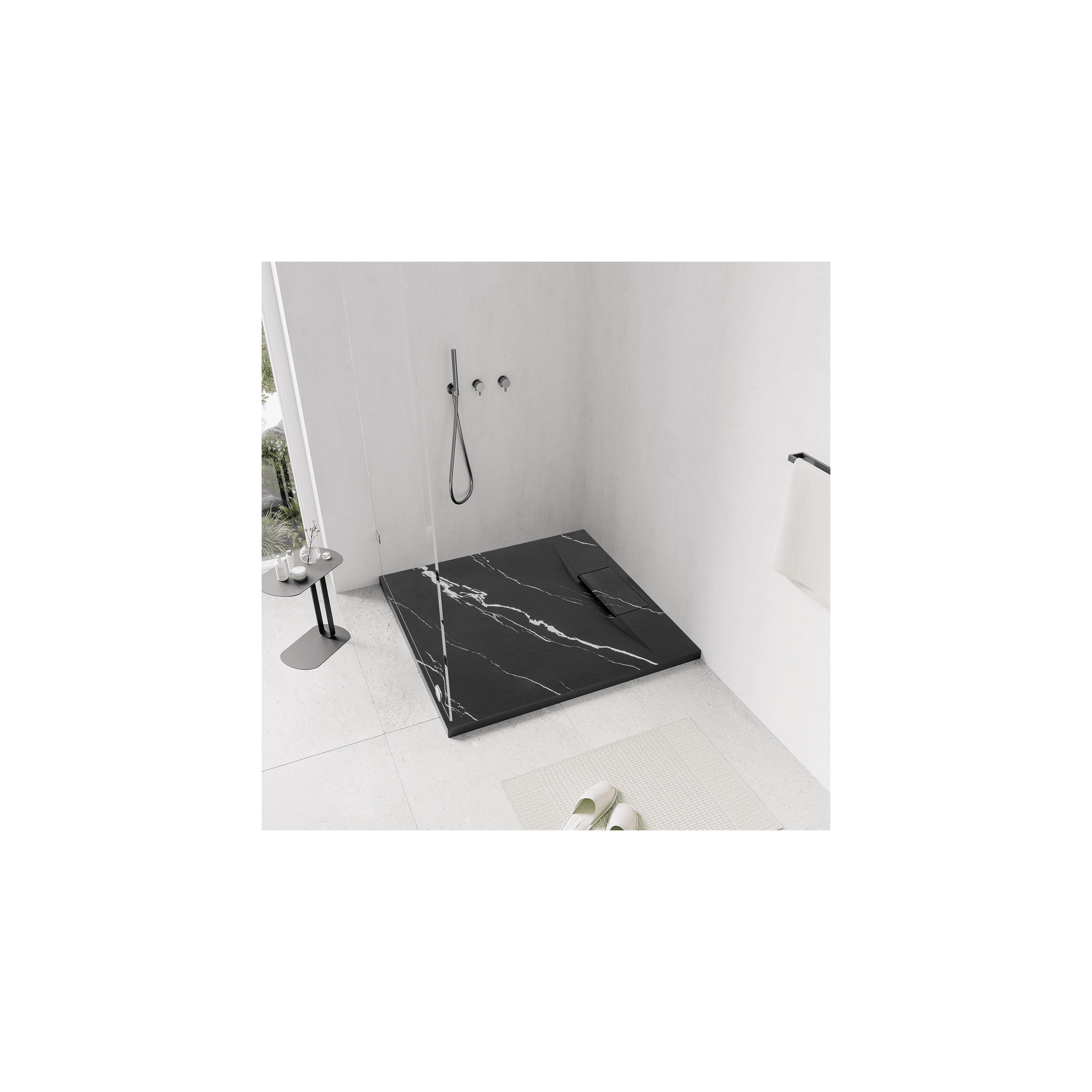 Duschtasse Bazalt CARRARA BLACK 90x90