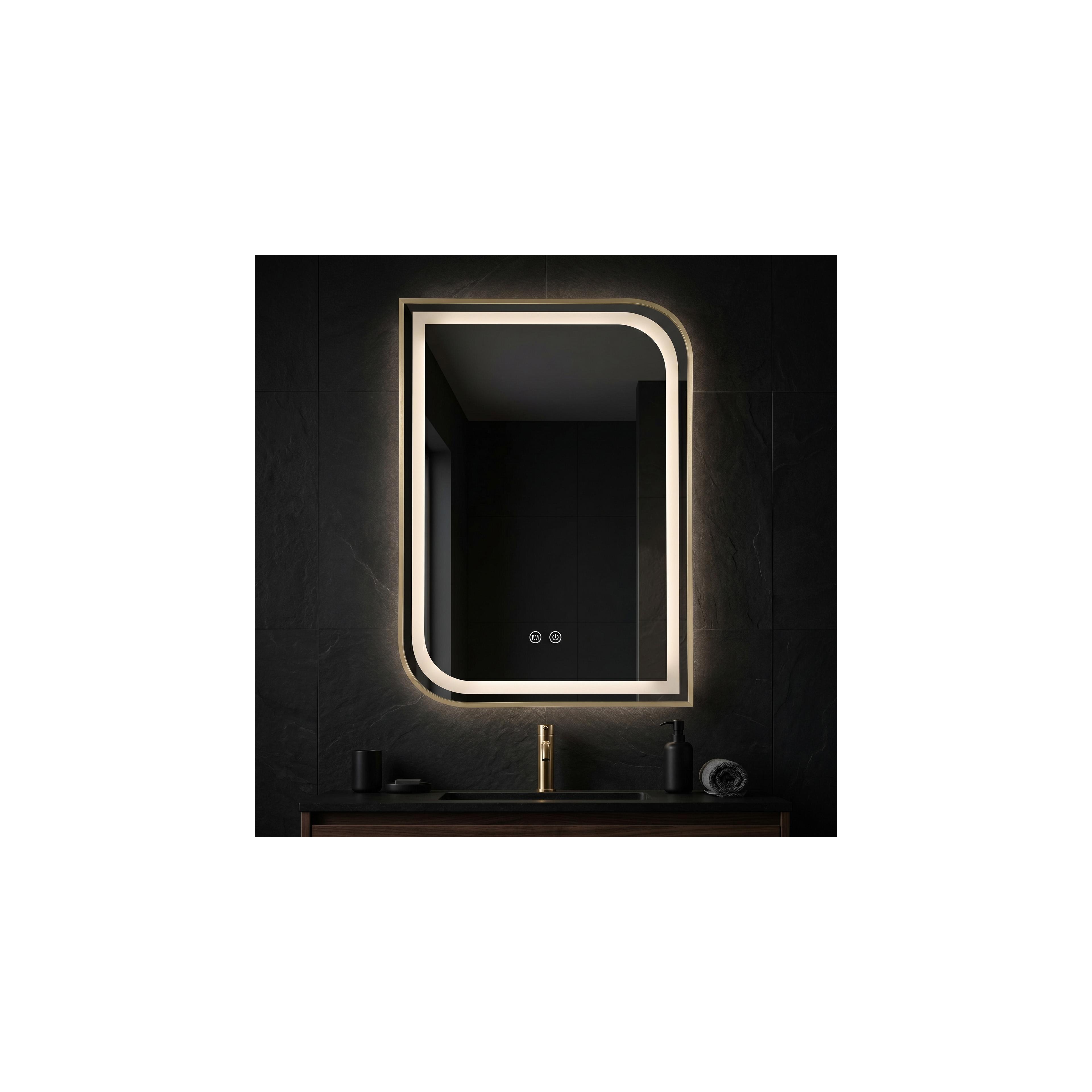 Specchio LED ZONE 70X50 BRUSH GOLD