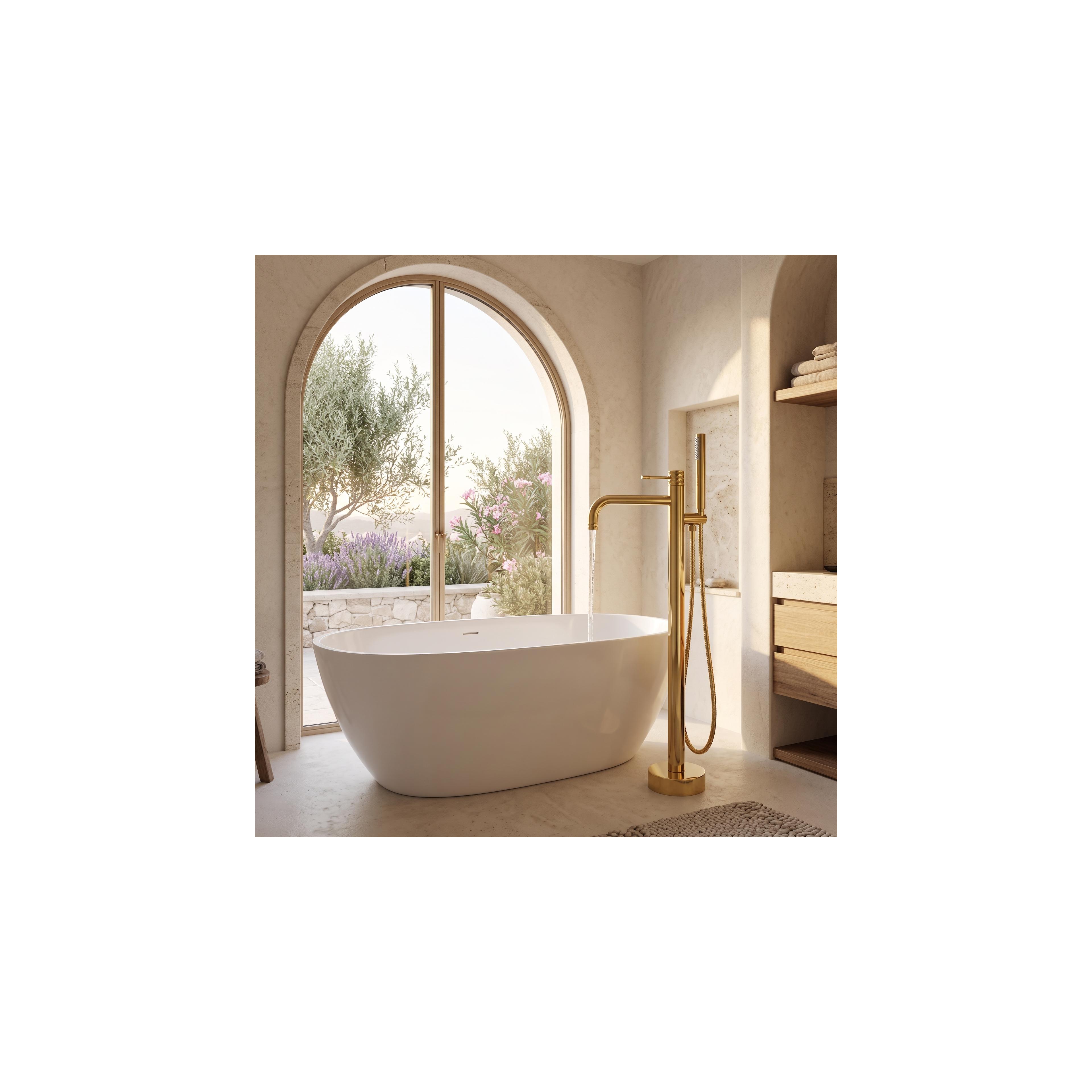 Free-standing faucet Rea Lungo Diamond Gold