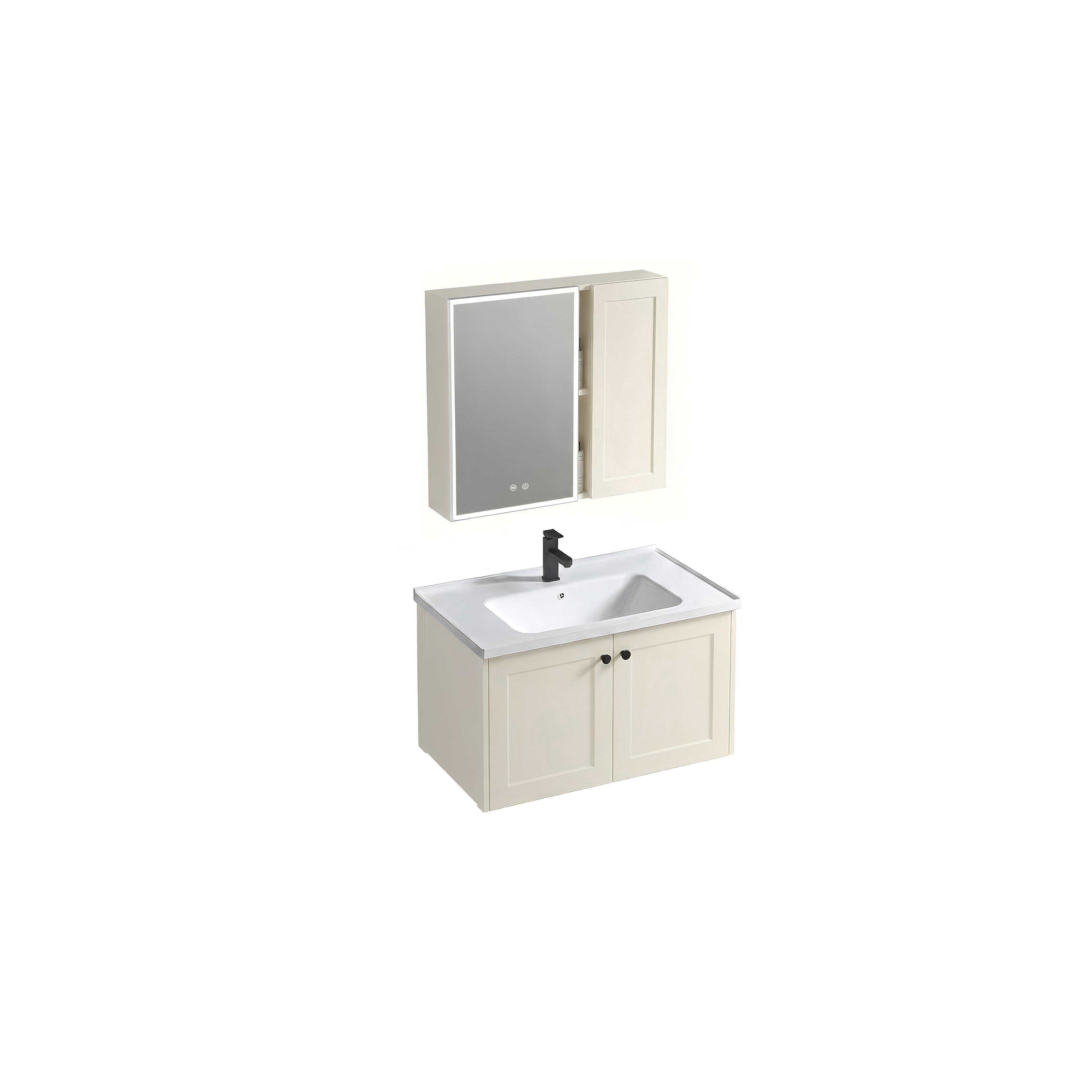 Комплект мебели за баня с мивка Monti 60cm Creme