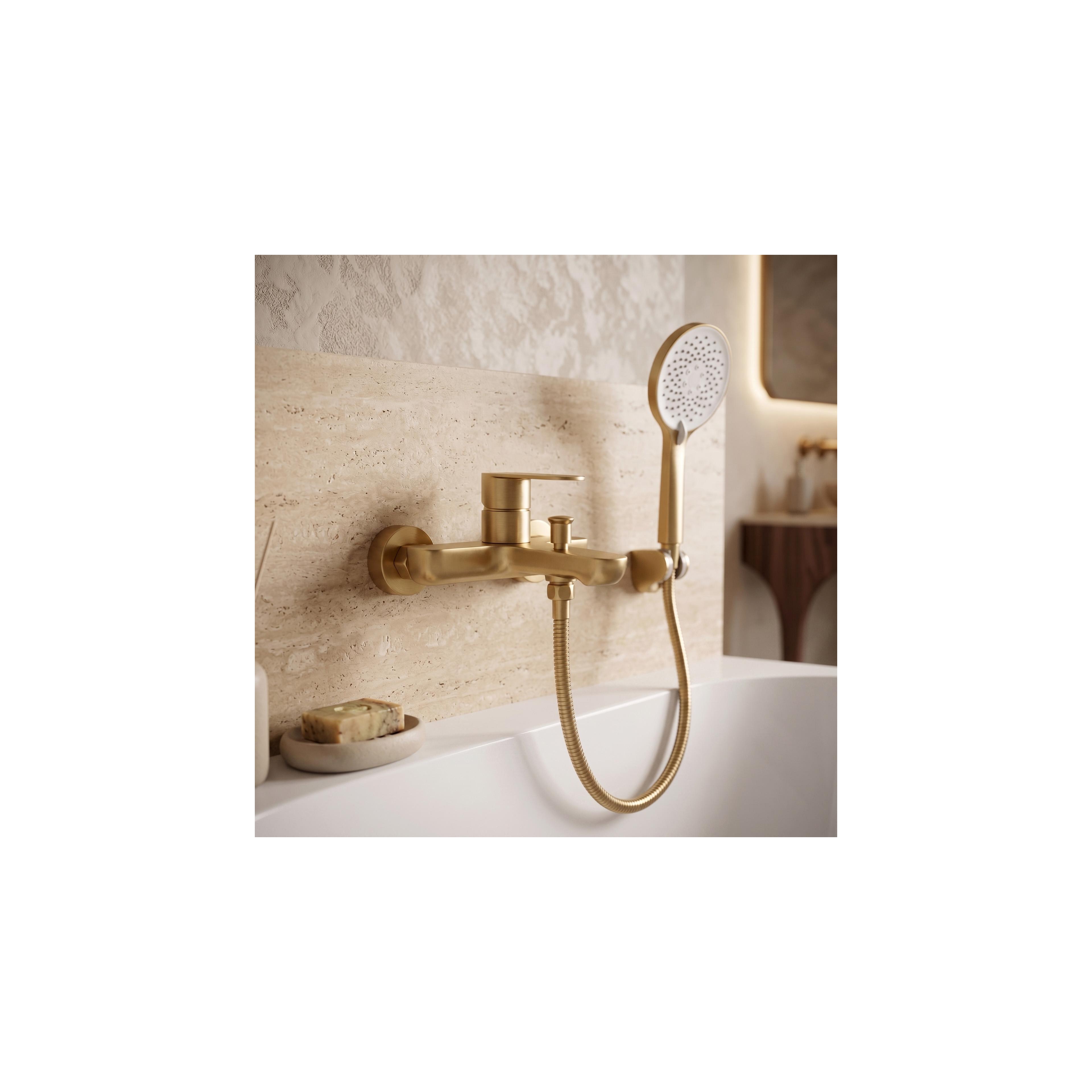 Badkarsblandare REA Logan Brush Gold