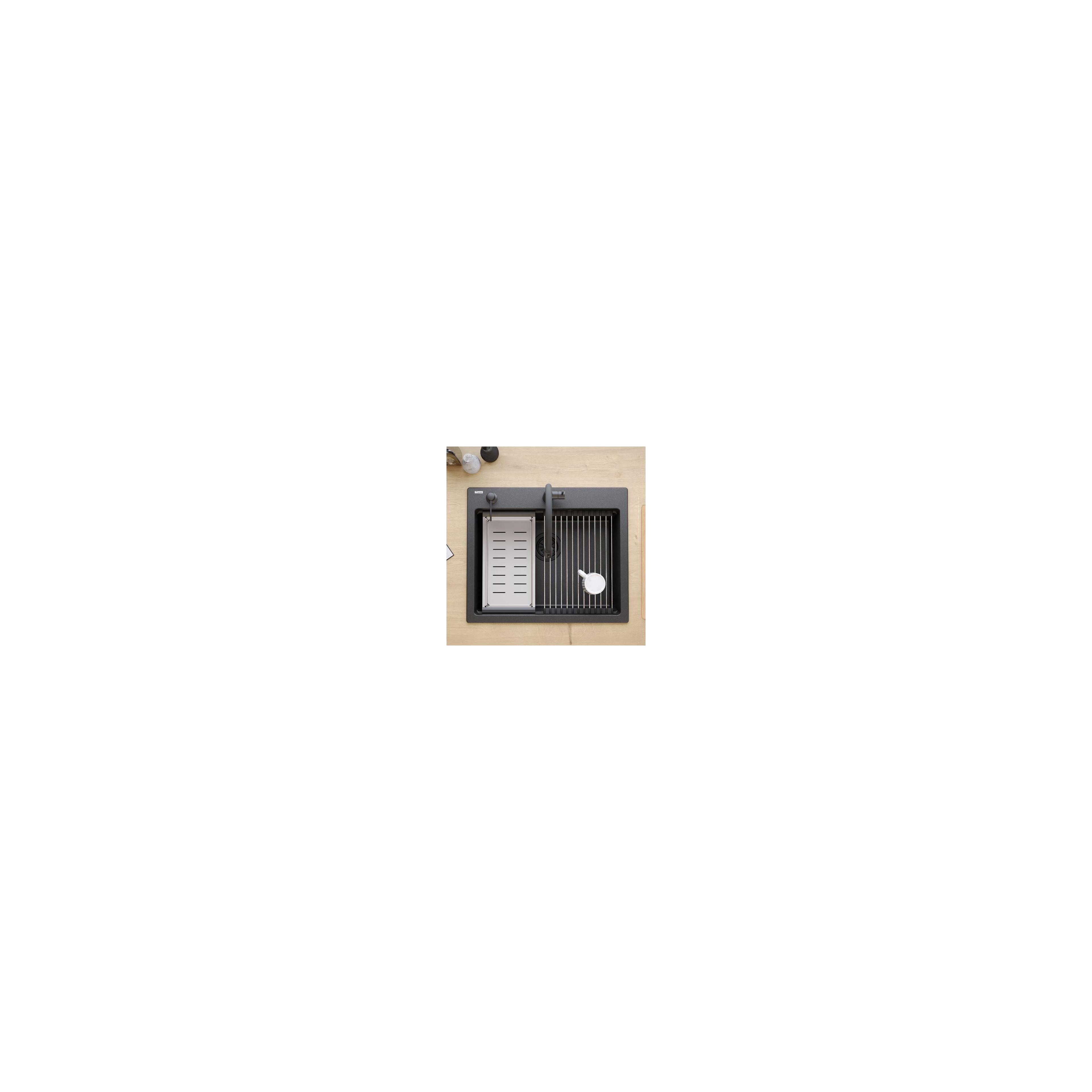 Granitspülbecken KURT 110 WORKSTATION Black Dotted