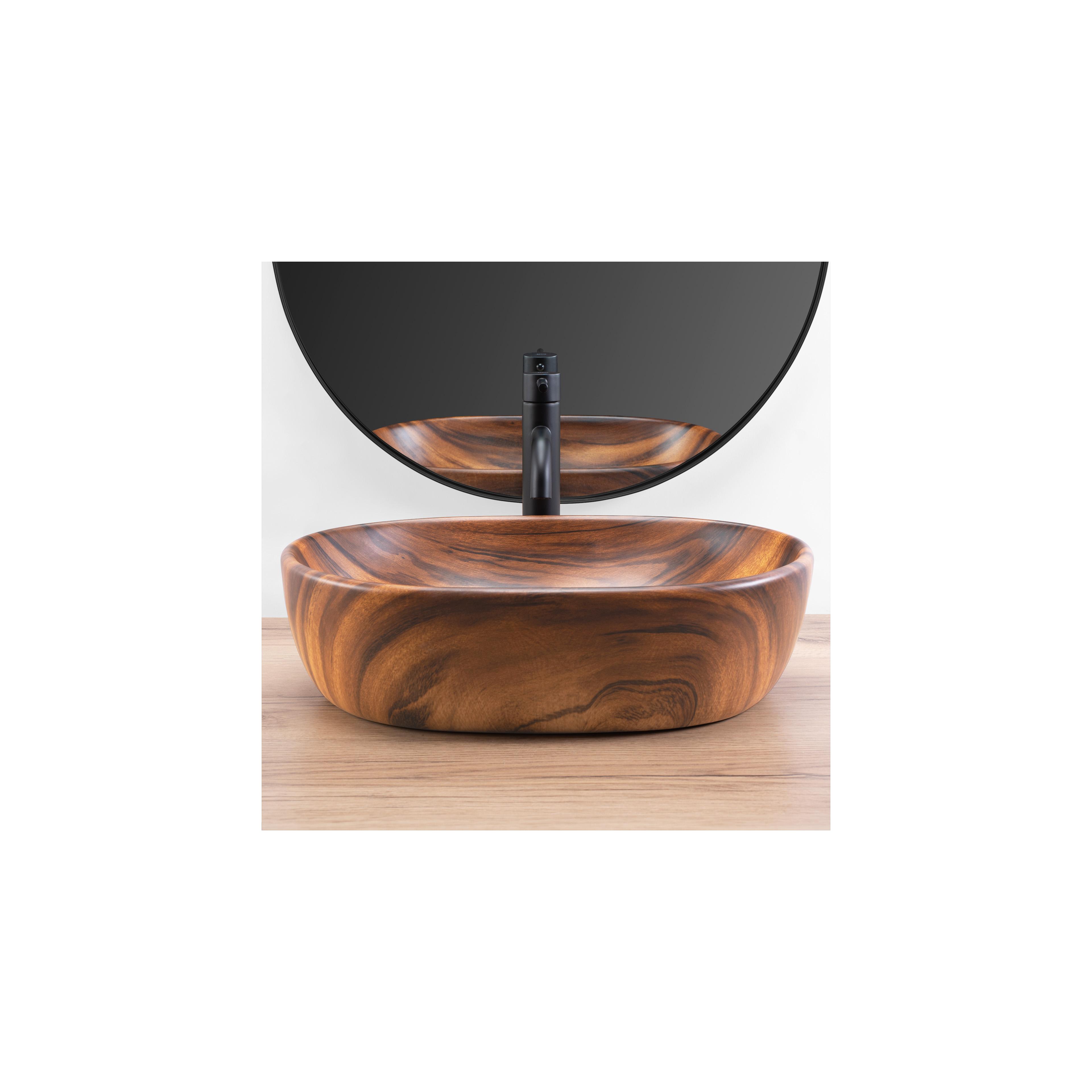 Countertop washbasin Rea AMELIA WOOD MATT