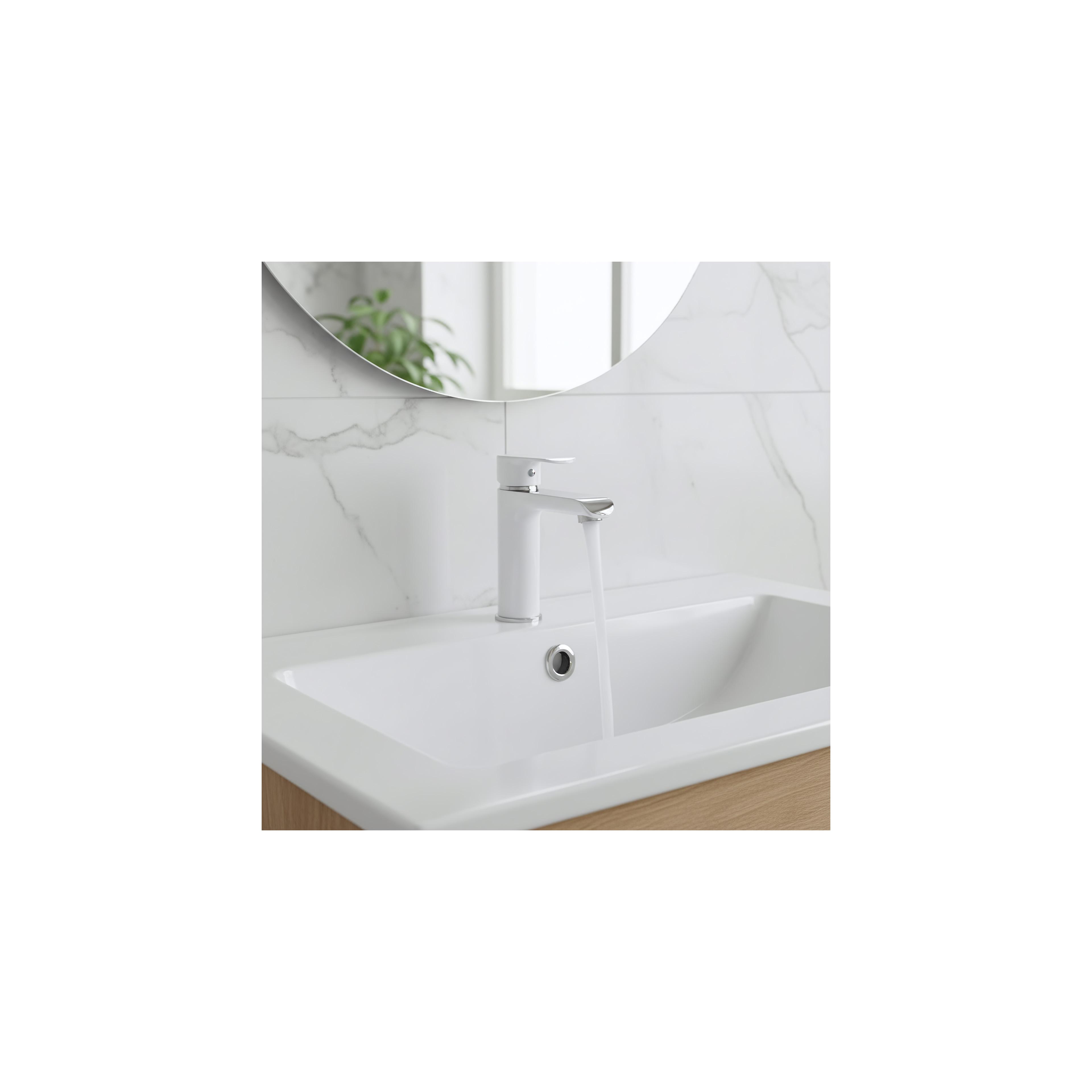 Waschbeckenarmatur REA Bloom White Chrom Low
