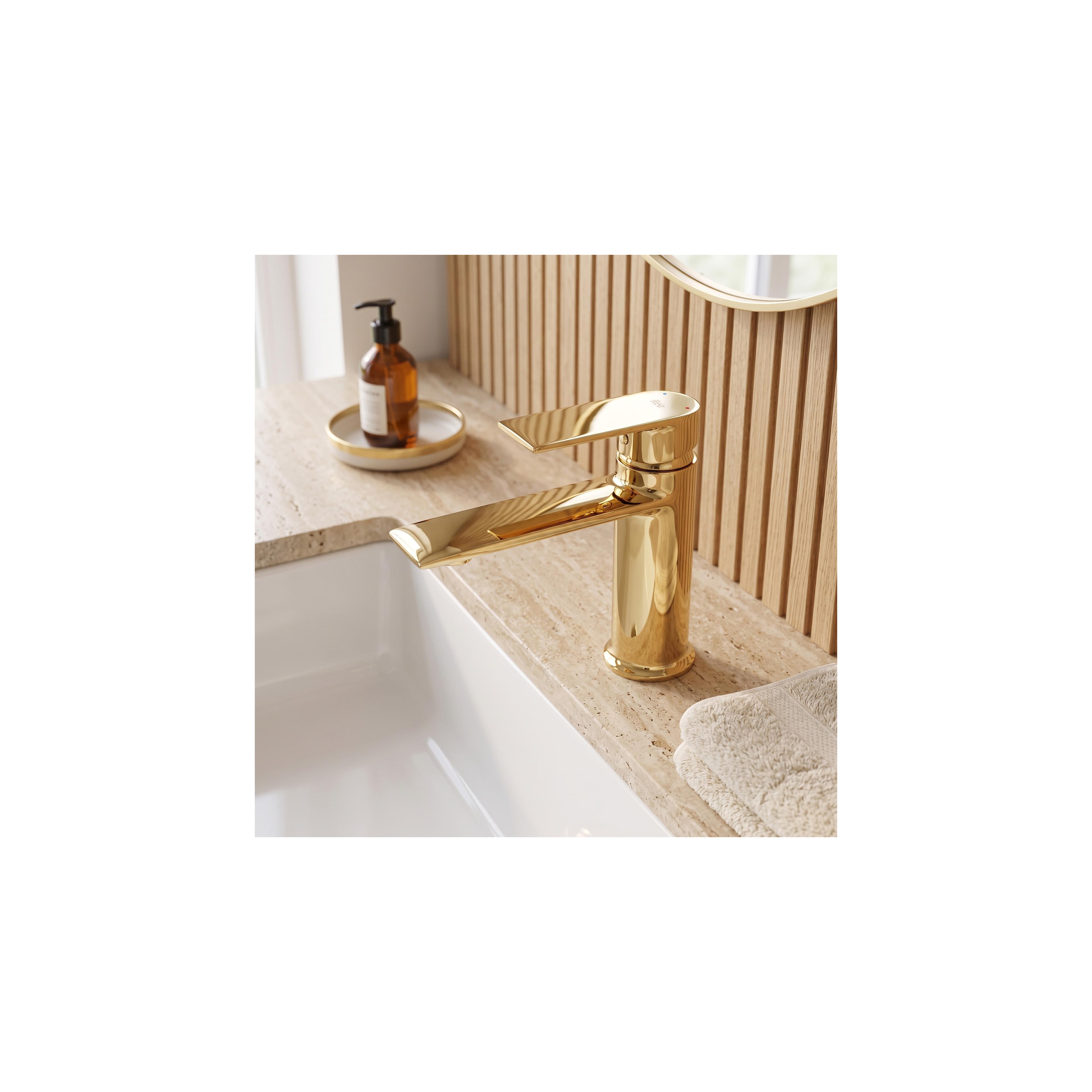 Waschbeckenarmatur REA Veneta Gold low
