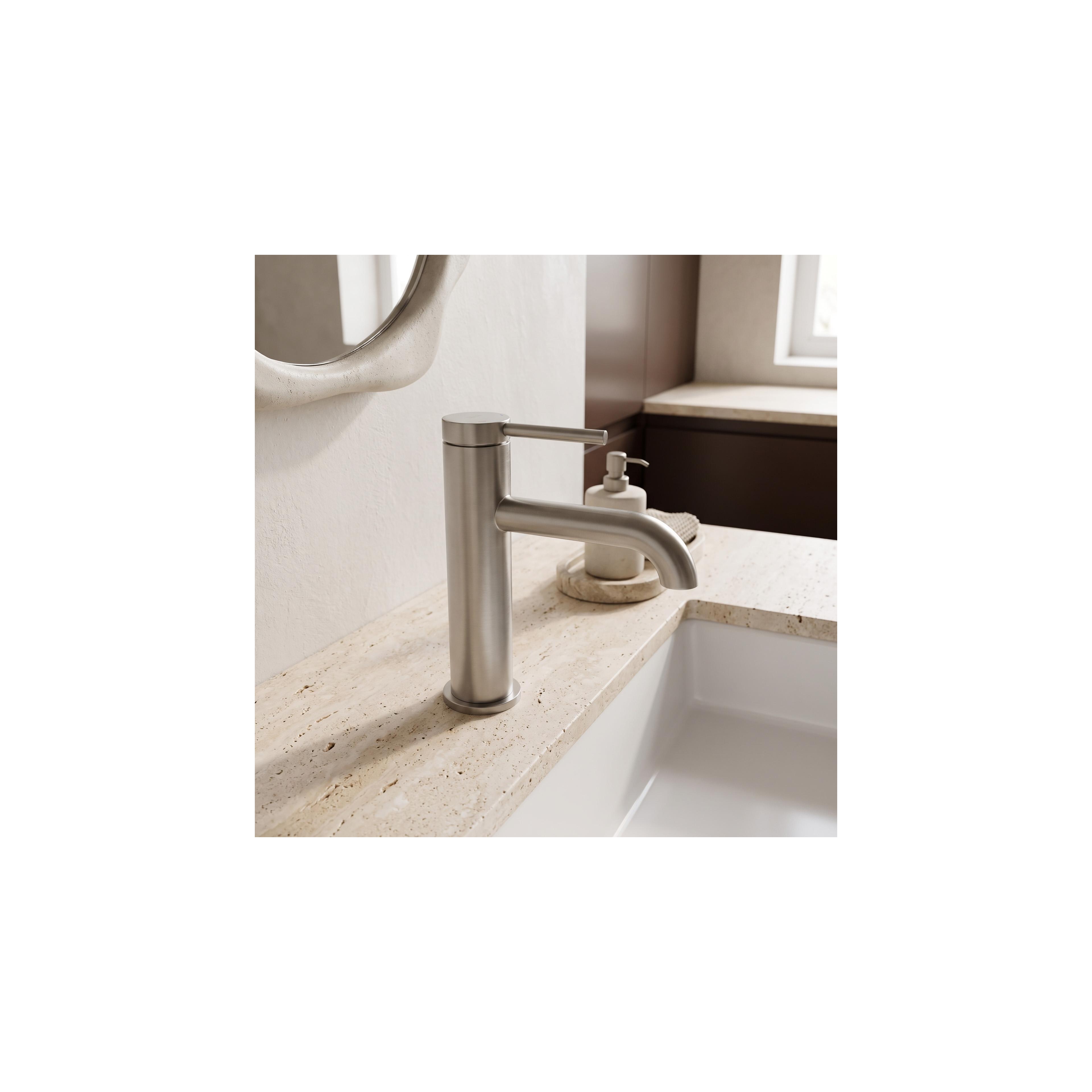Waschbeckenarmatur Rea Spot Brush Nickel Low