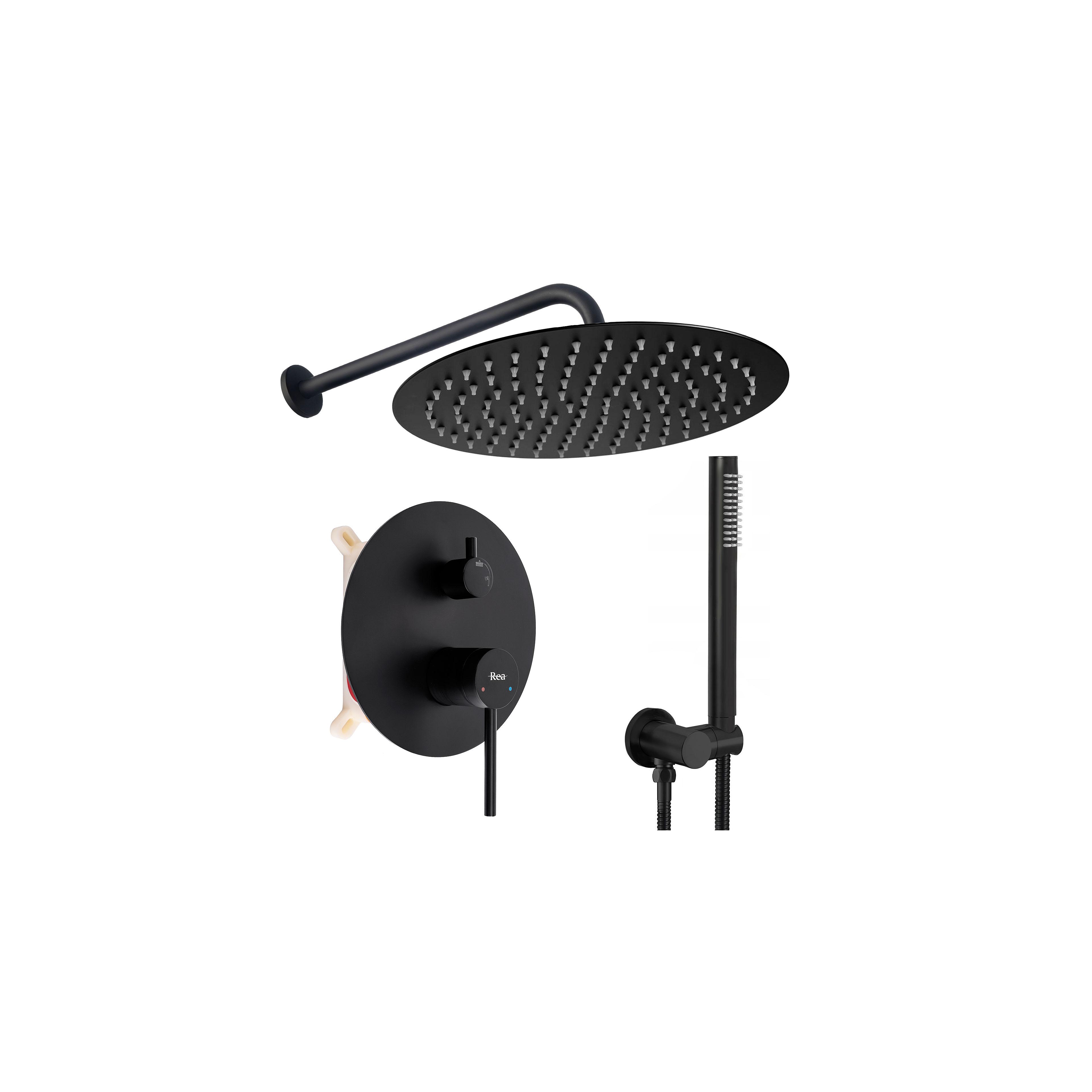Unterputz Duschset Rea Foss Clif Black + BOX