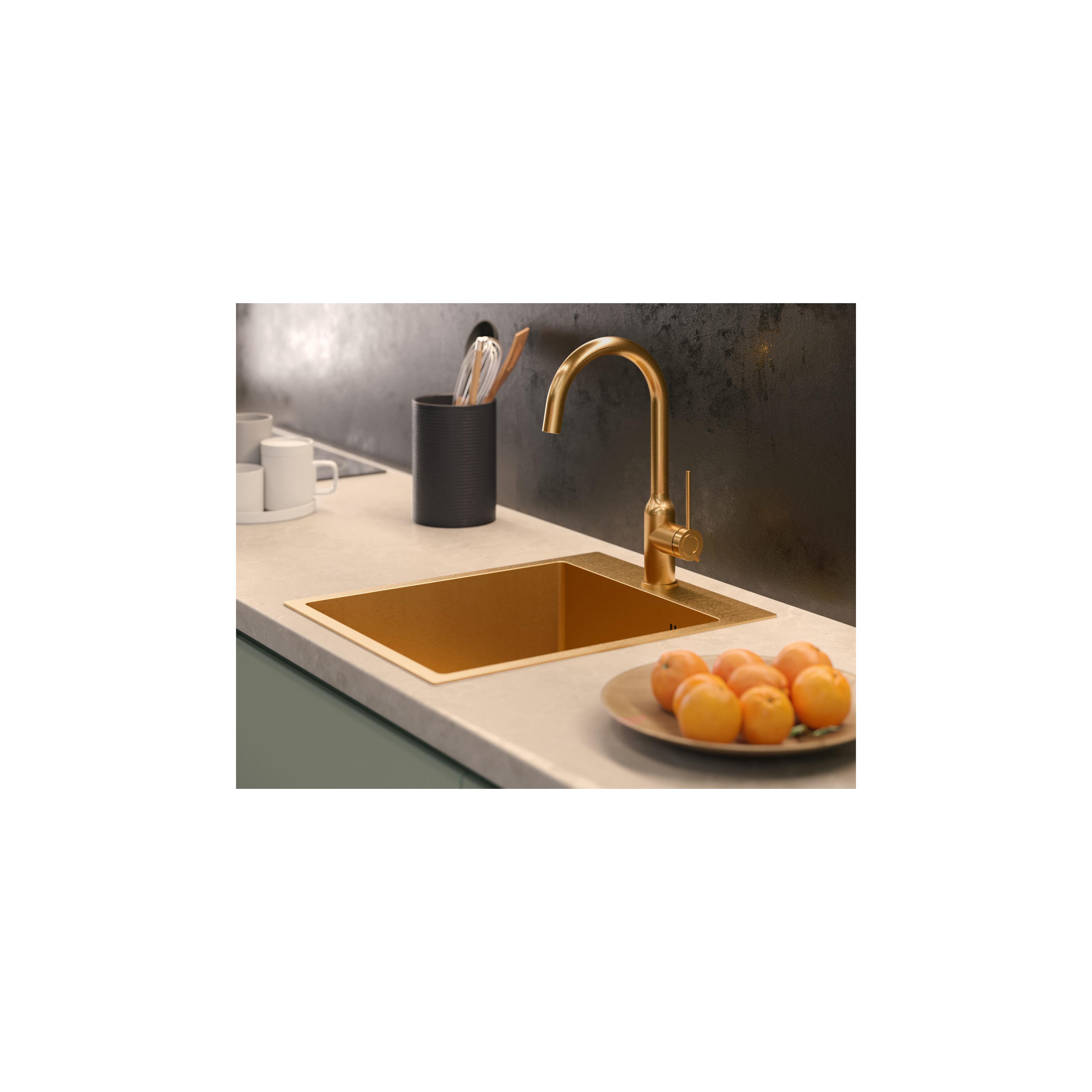 Edelstahlspüle RUSSEL 90 COPPER