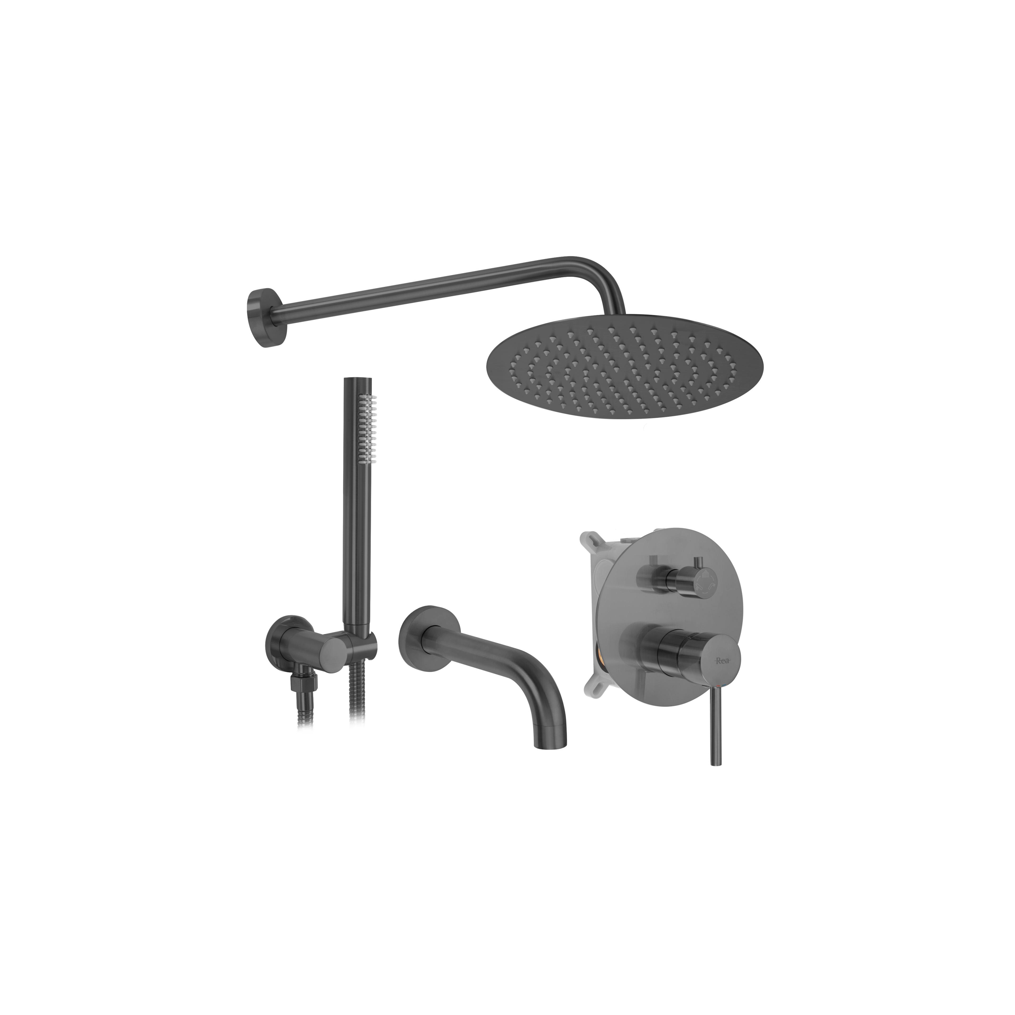 Unterputz-Badewannen- und Duschset Rea Lungo Titan  + BOX