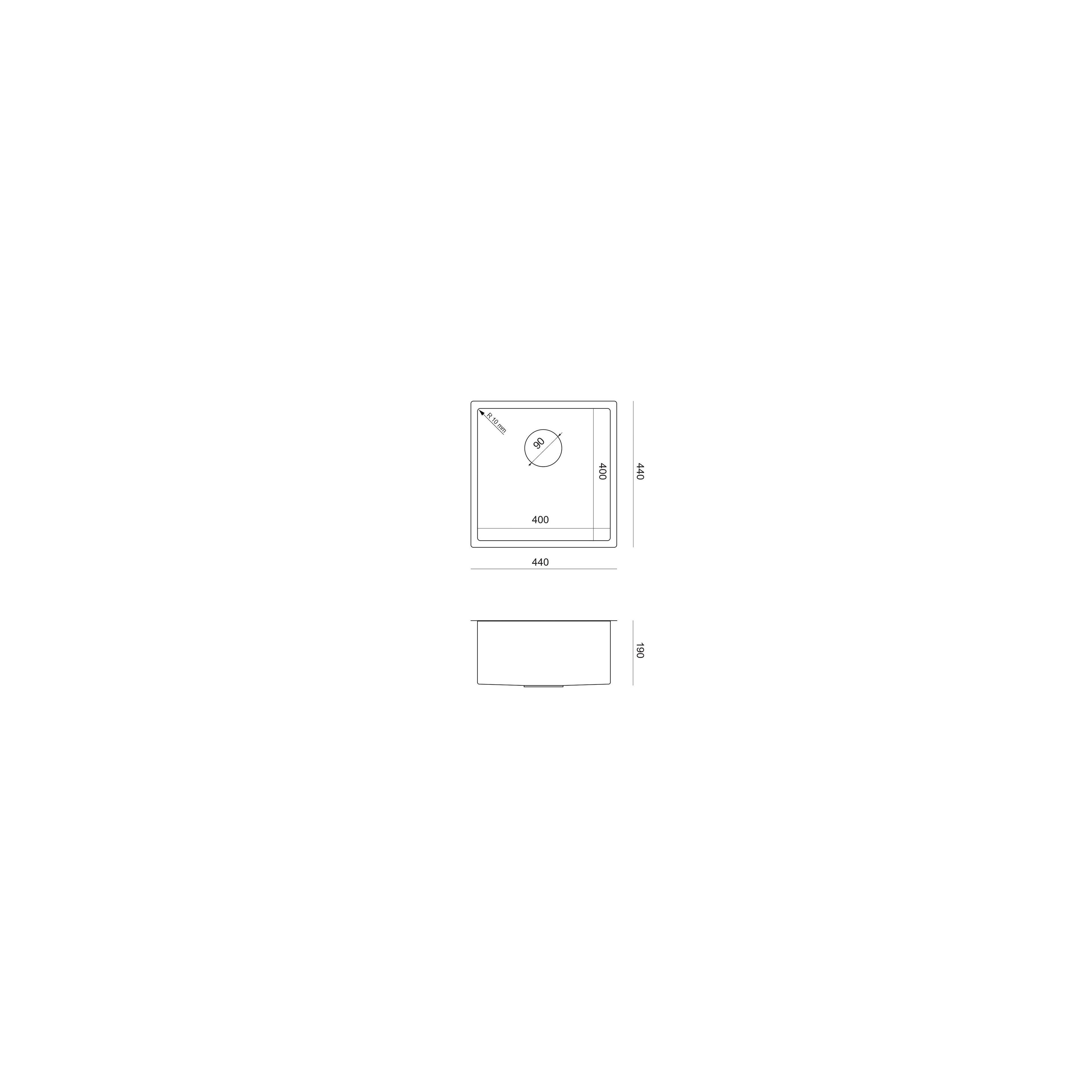 Chiuvetă inox ANTHONY 50 COPPER