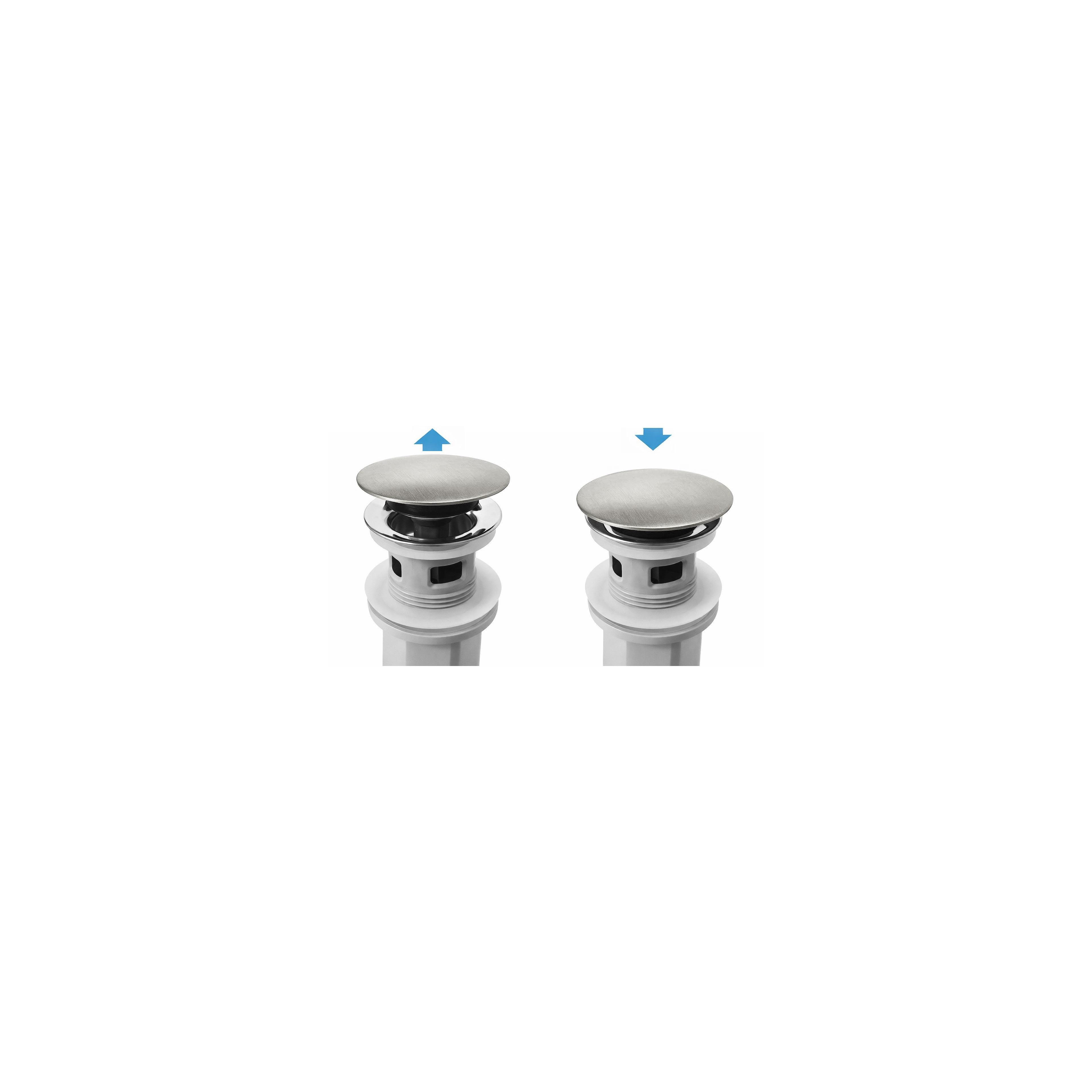 Waschbecken-Siphon Klik-Klak Universal REA Flow Brush Nickel