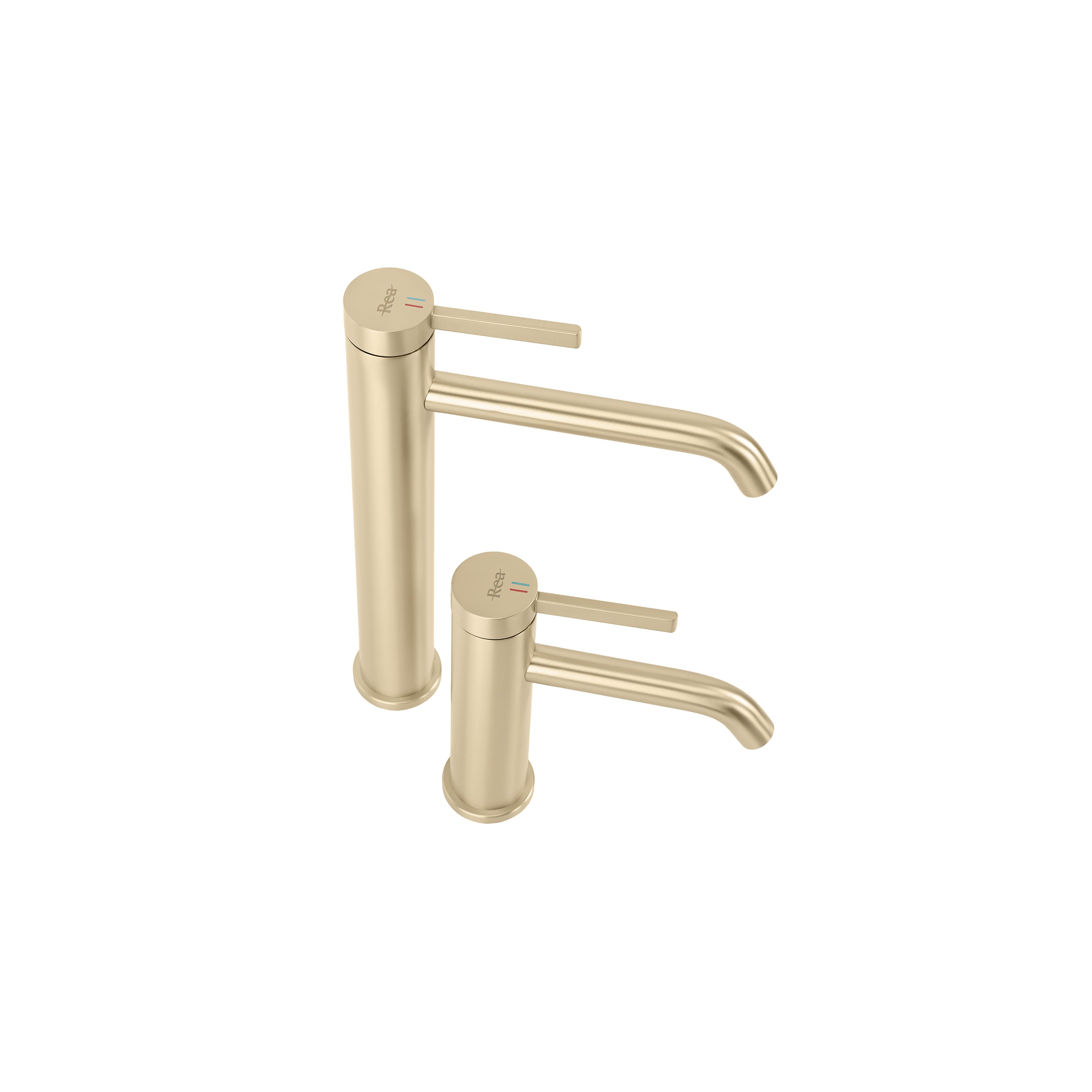 Bathroom faucet Rea Rivo Brush Gold