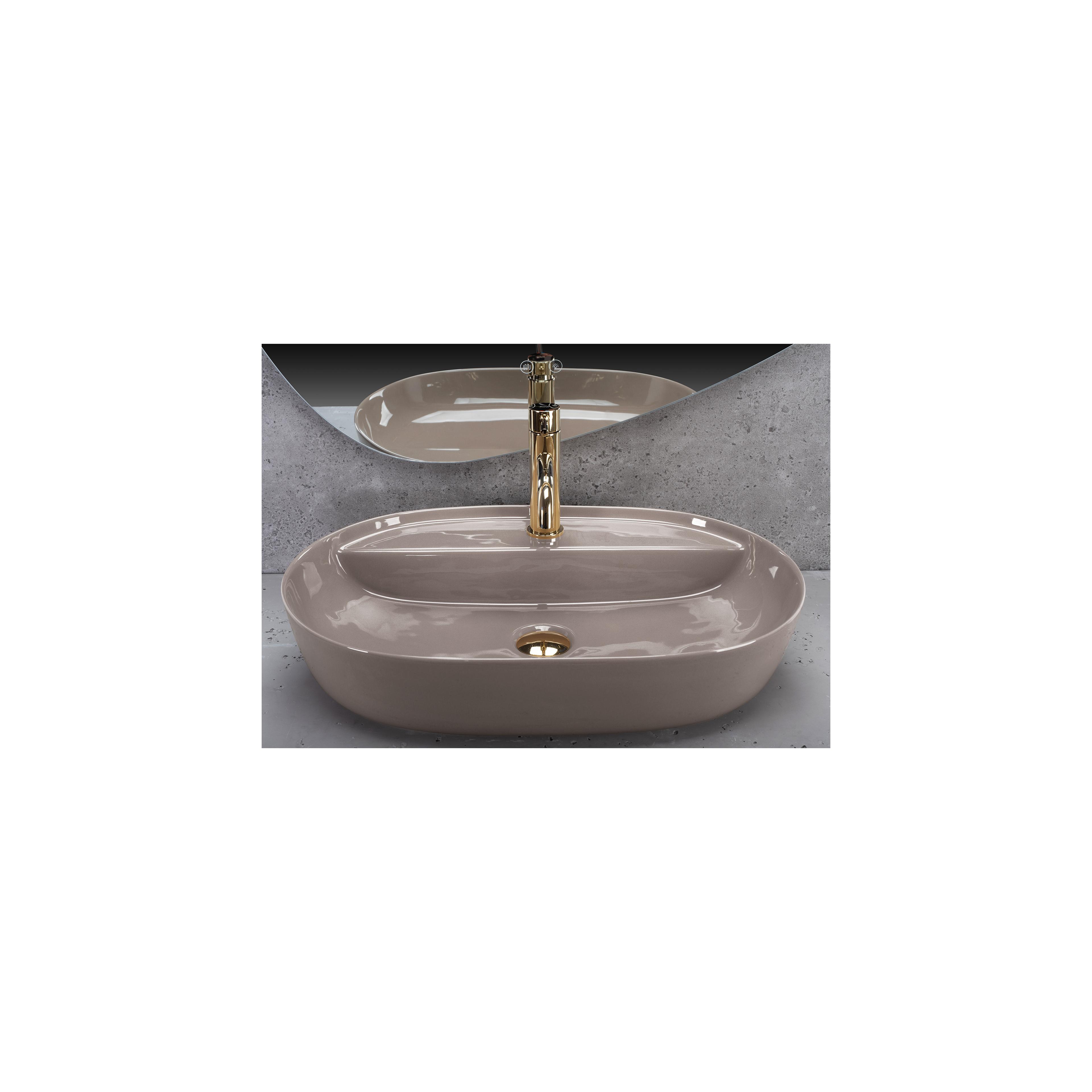 Aufsatzwaschbecken REA Aura 61 Beige Shiny