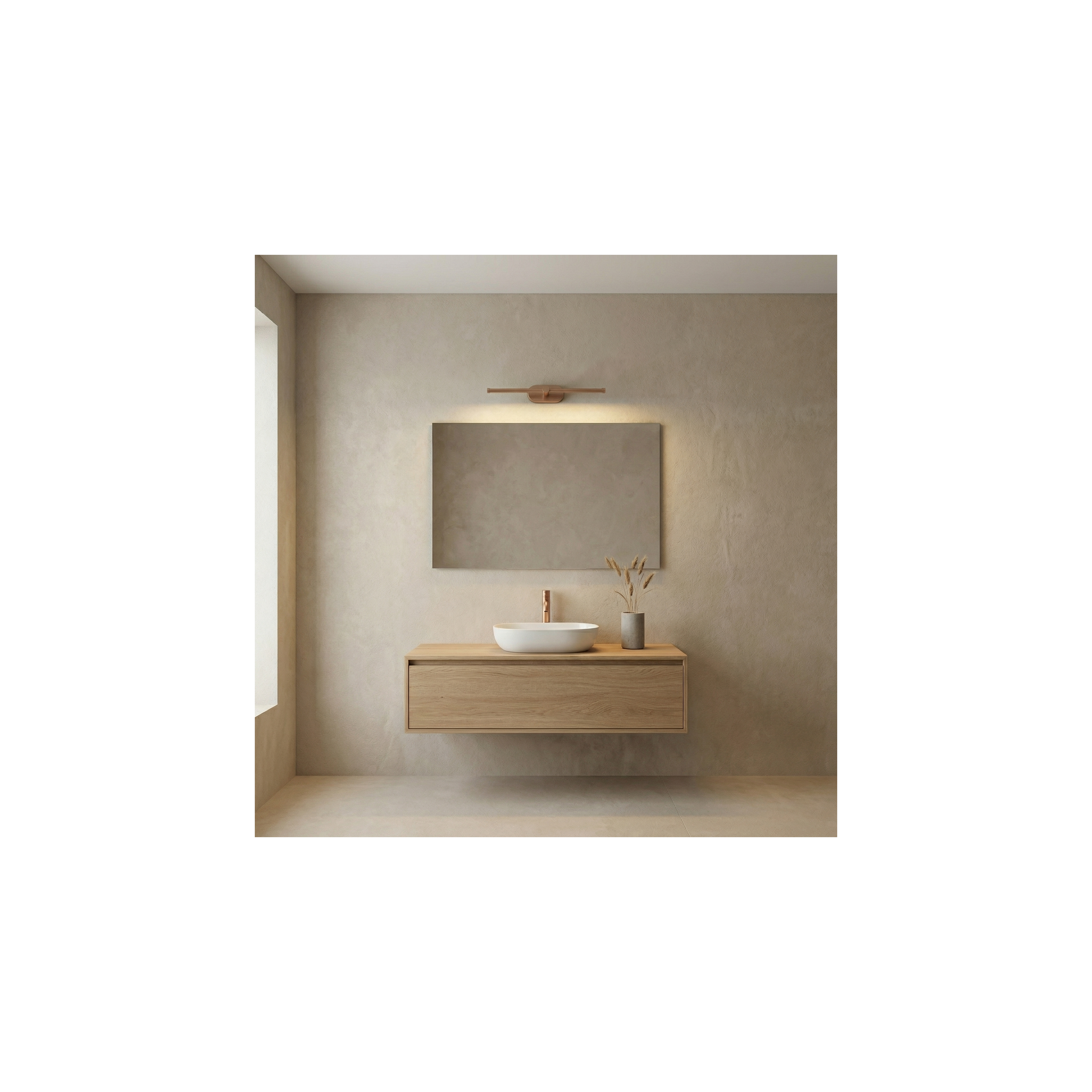 Bad LED-Wandleuchte APP1895-1W 40 cm BRUSH COPPER