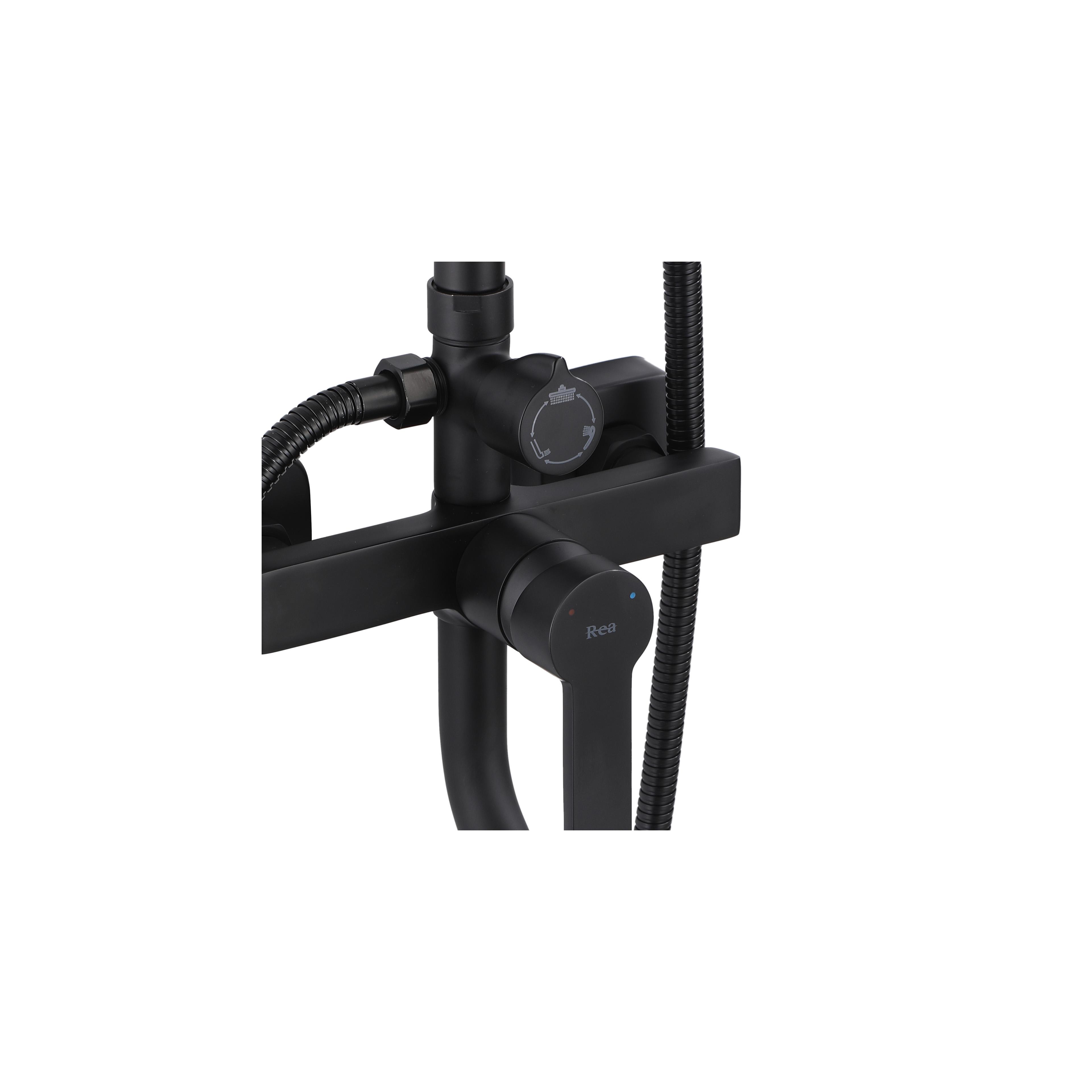 Shower set REA ARGUS BLACK MATT
