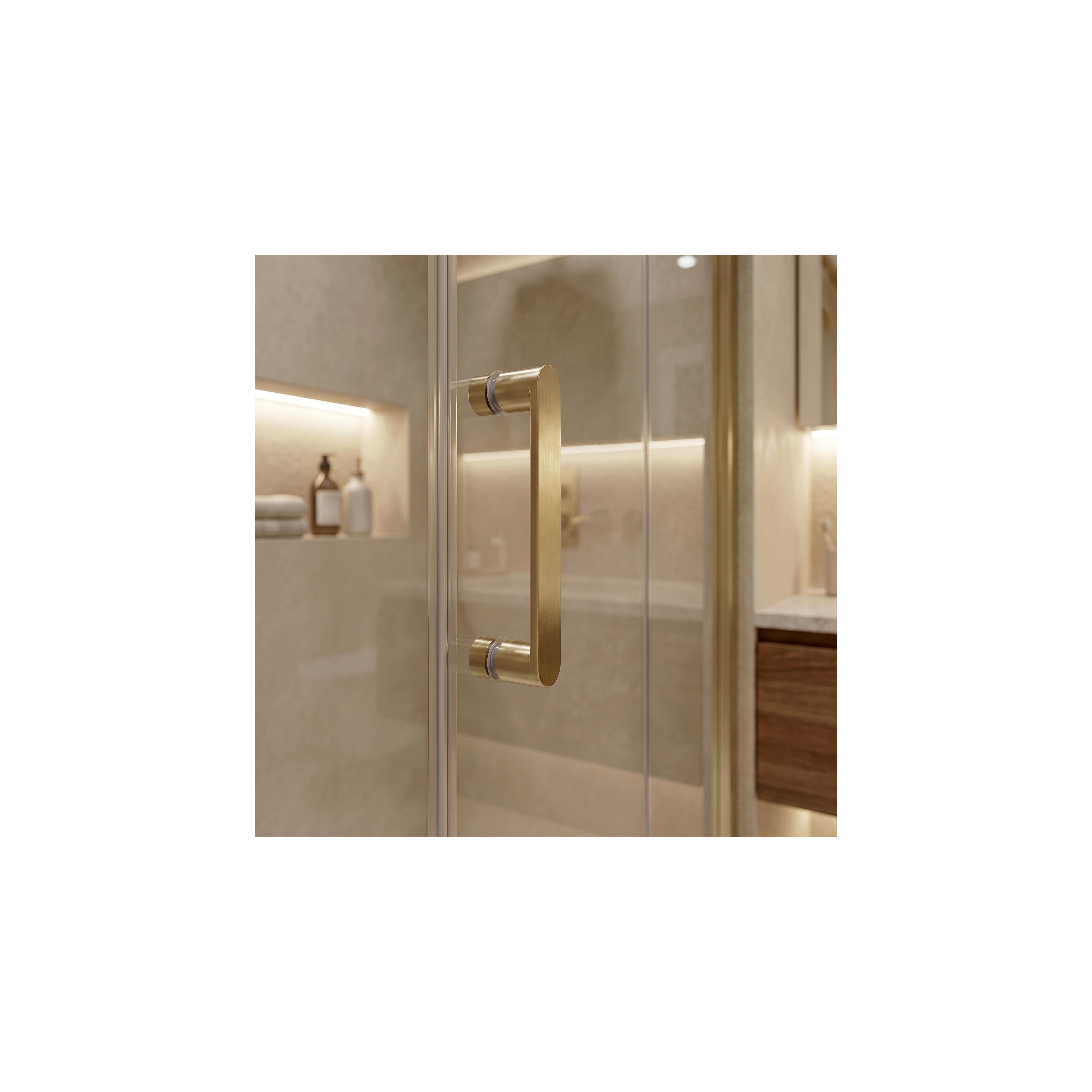 Duschkabine Rea Bruno 100x80 Brush Gold