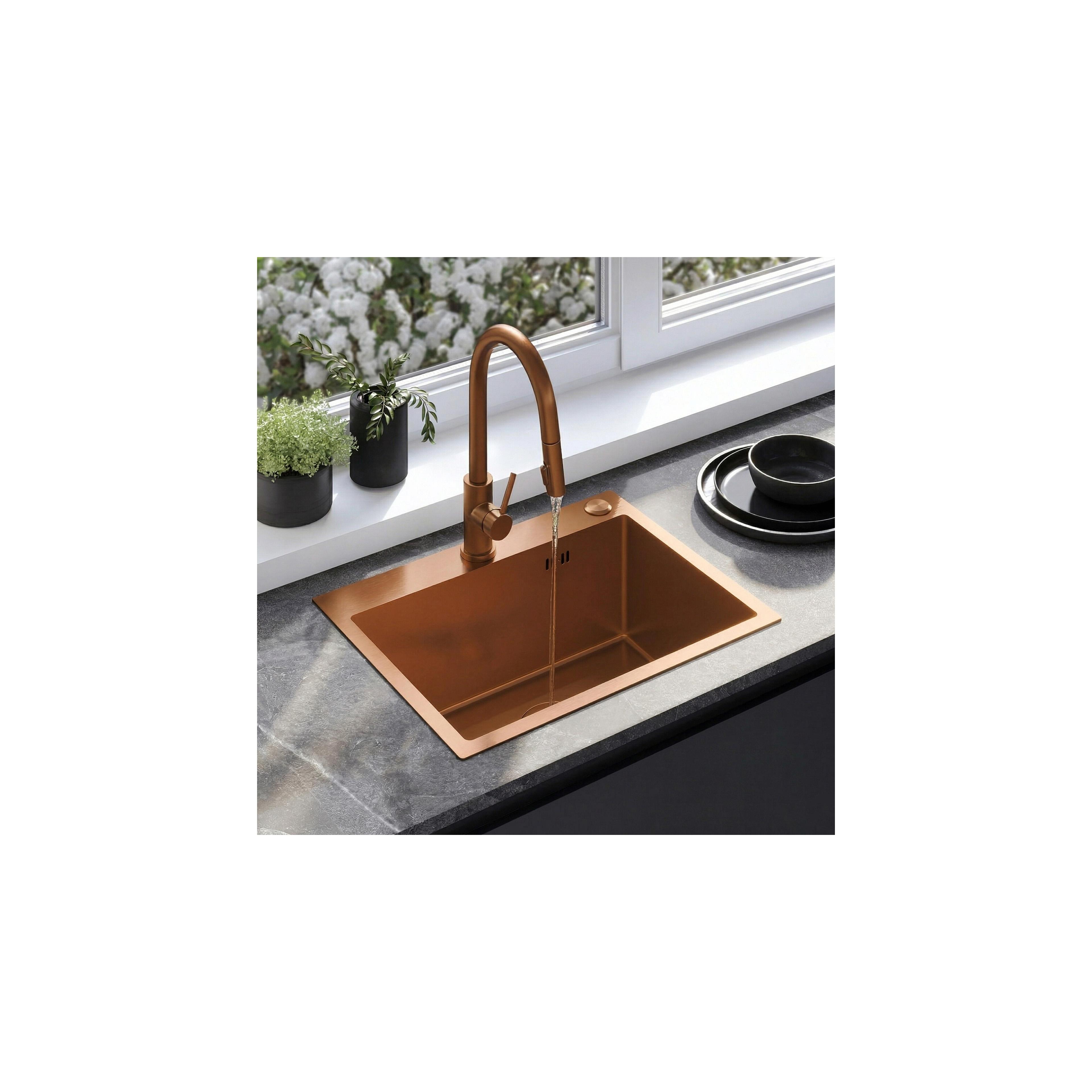 Edelstahlspüle Liam BRUSH COPPER