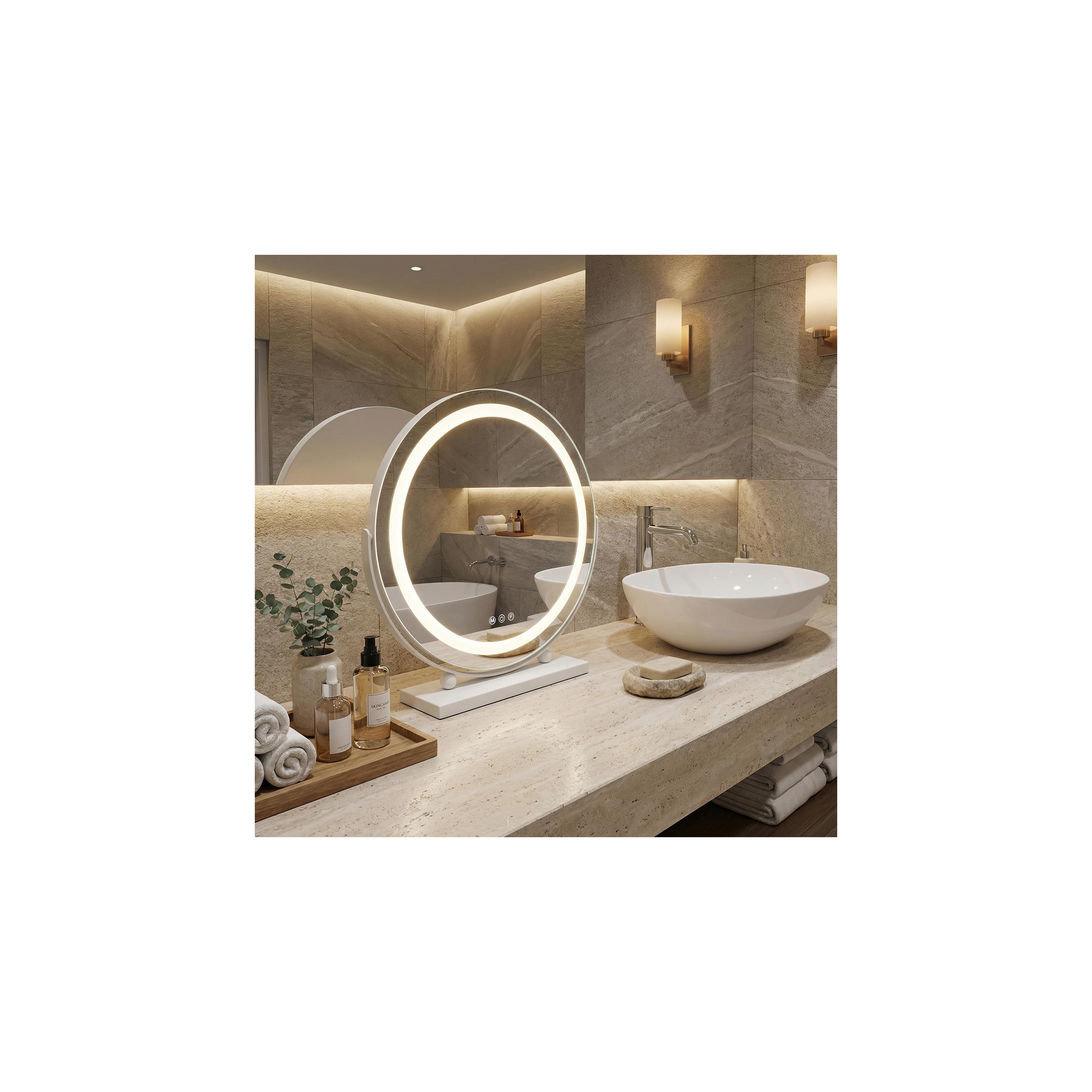 Spiegel LED MAKE-UP White 40 cm