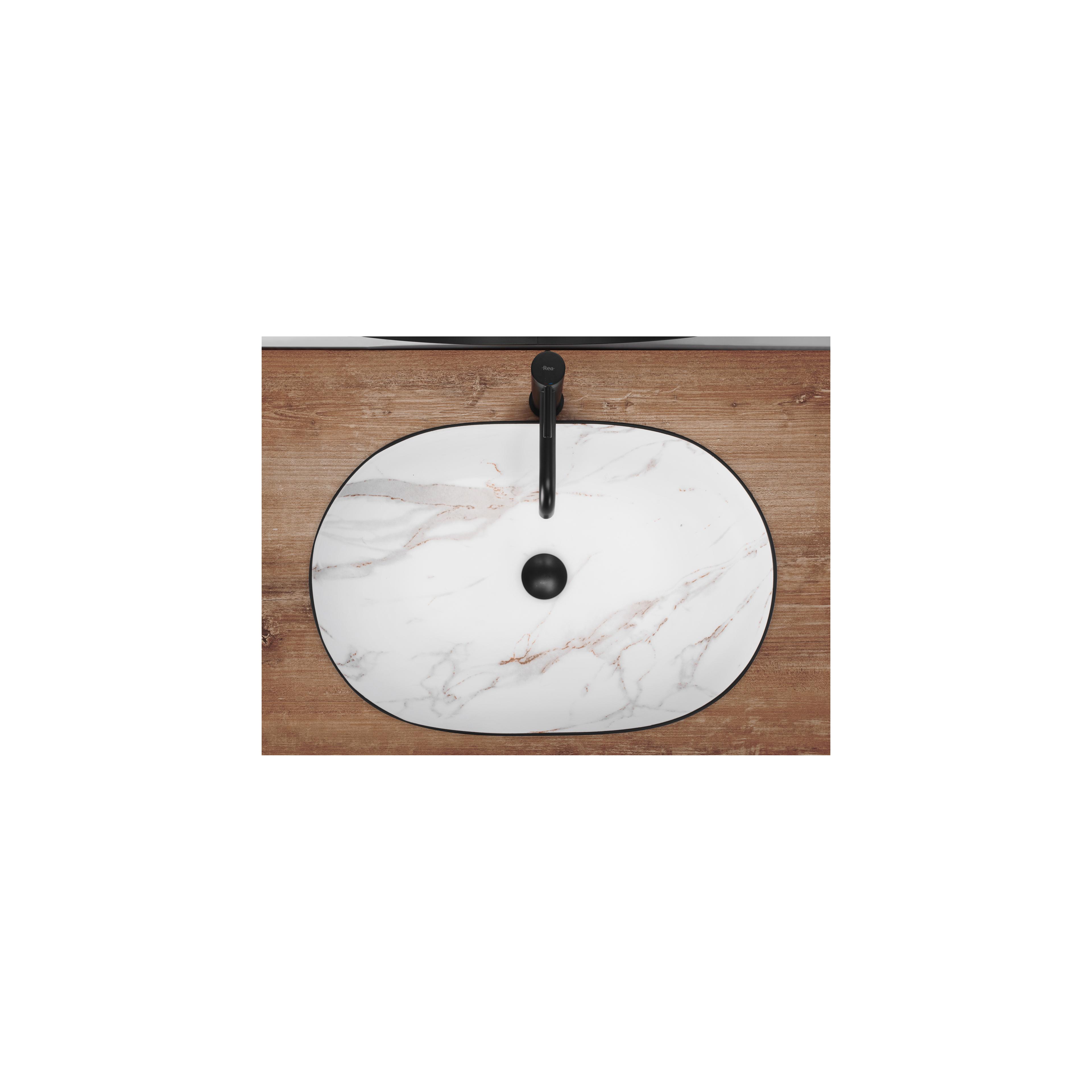 Aufsatzwaschbecken Rea CLEO BLACK AIAX MATT
