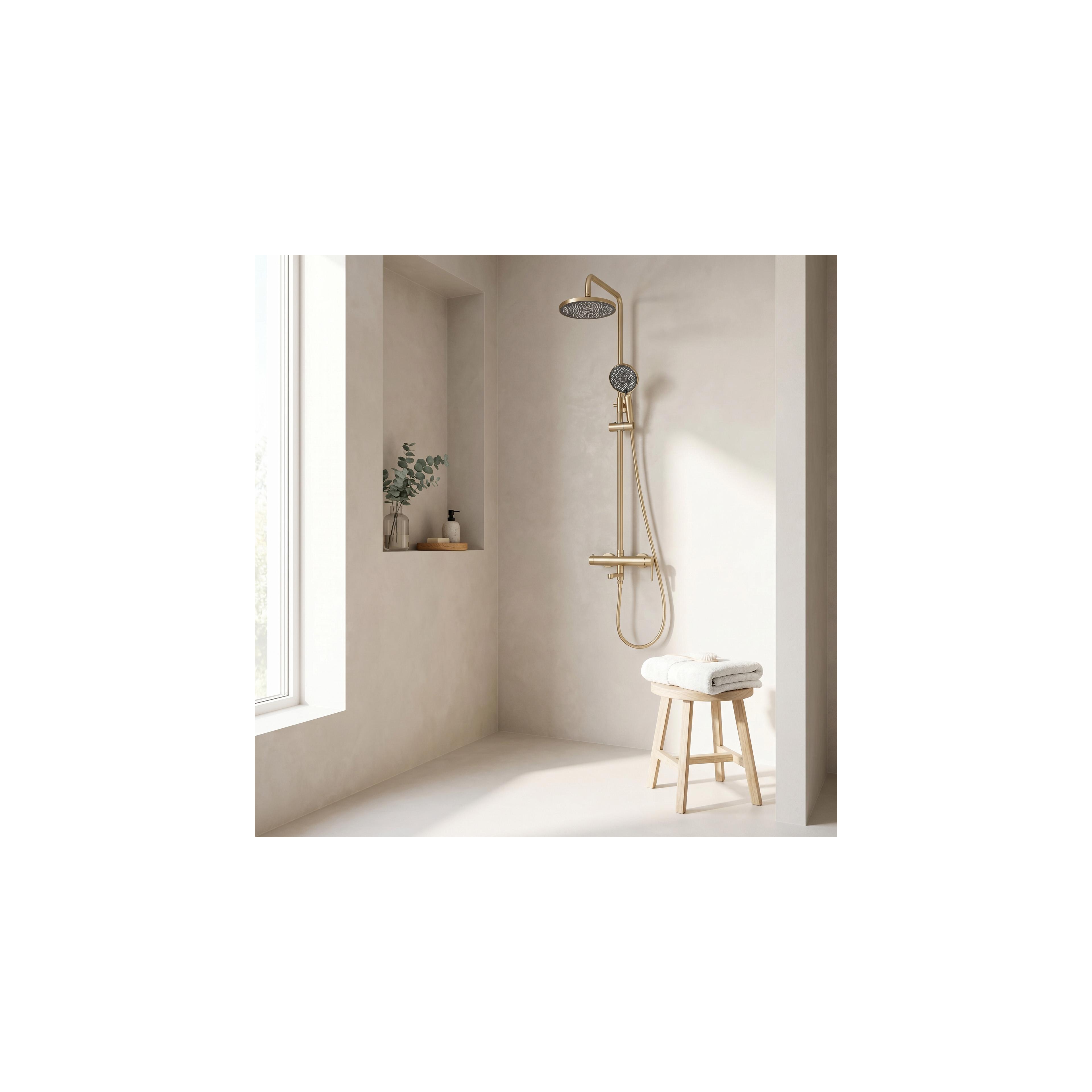 Shower Set Rea Arcos brush gold