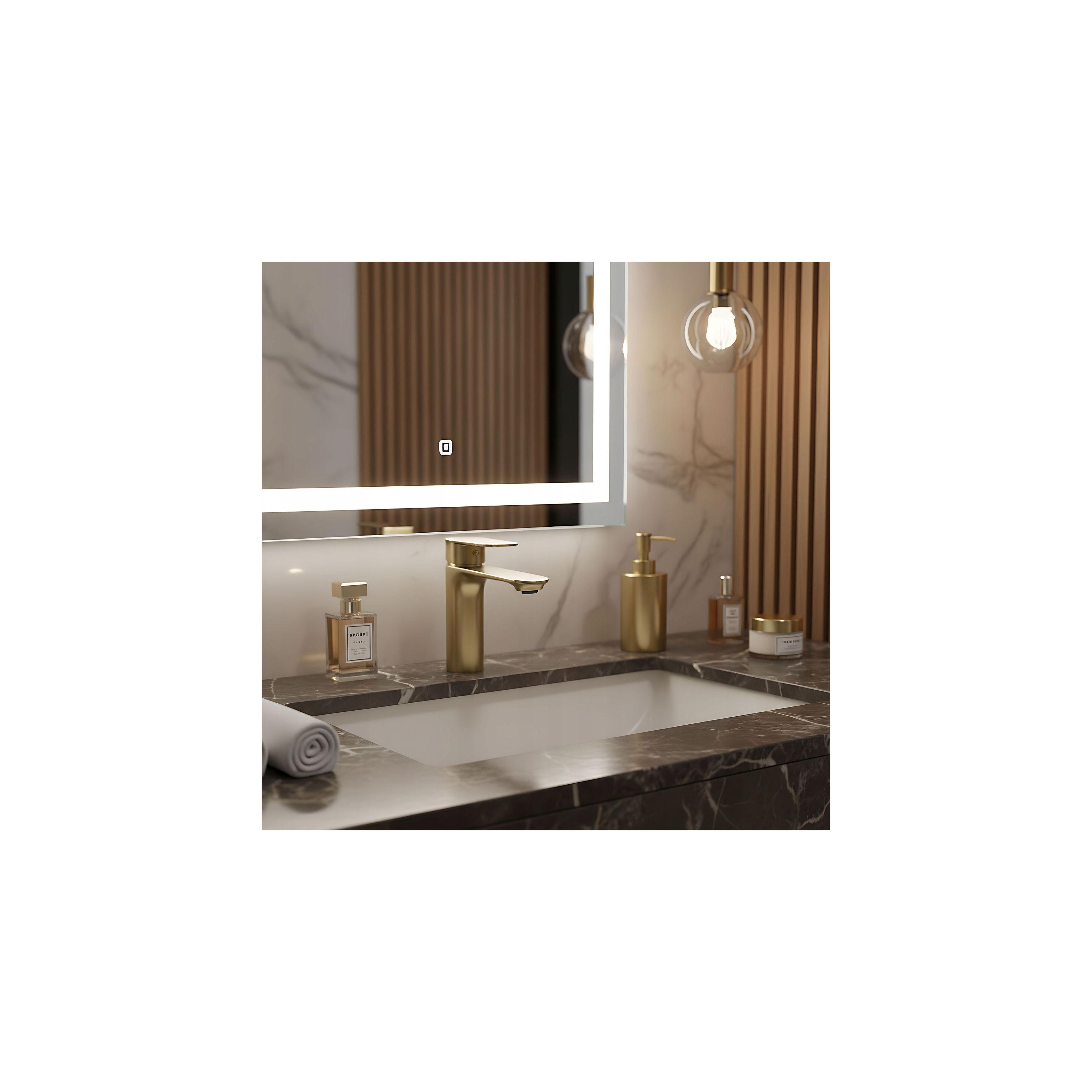 Waschbeckenarmatur Rea Drop Brush Gold low