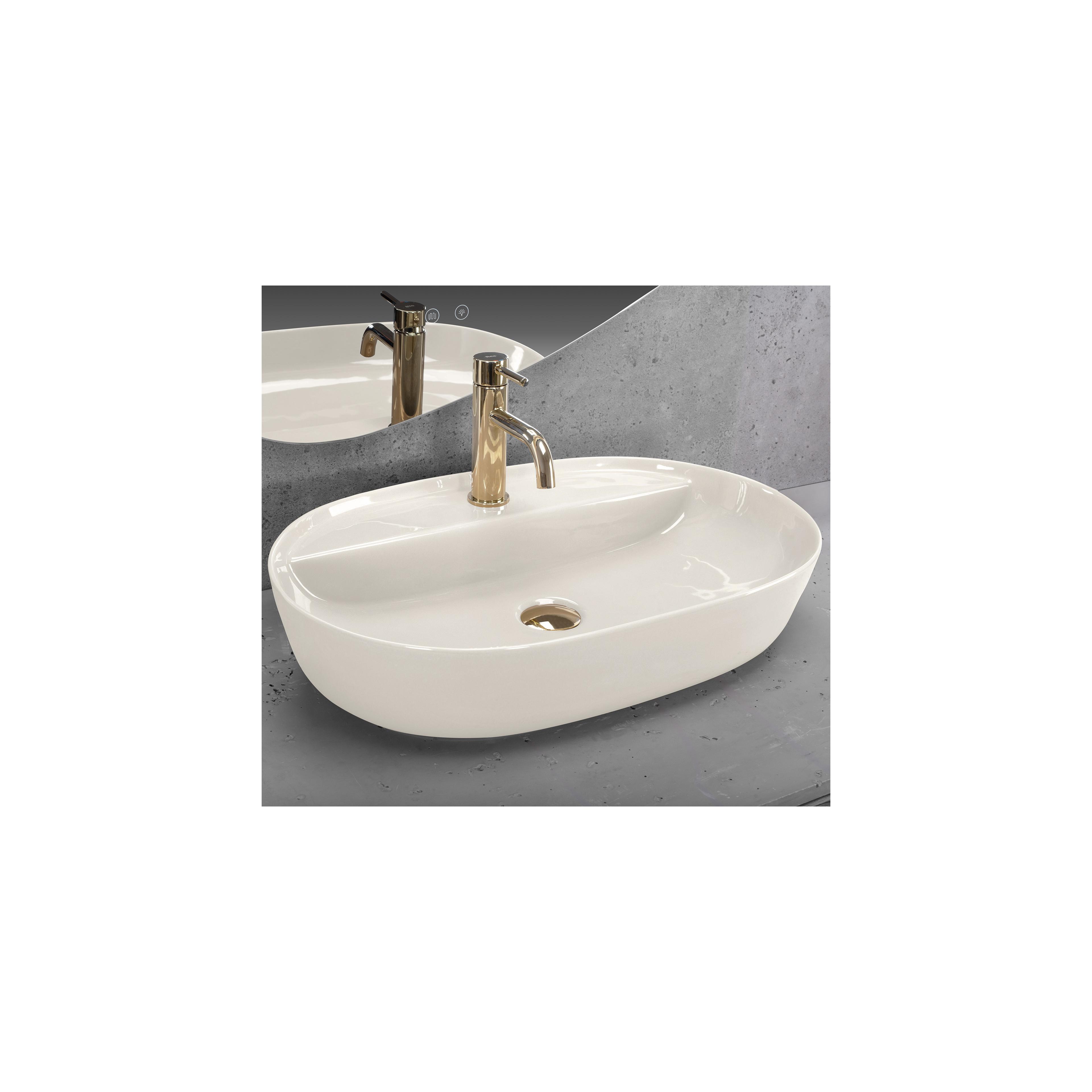 Aufsatzwaschbecken REA Aura 61 Ecru Shiny