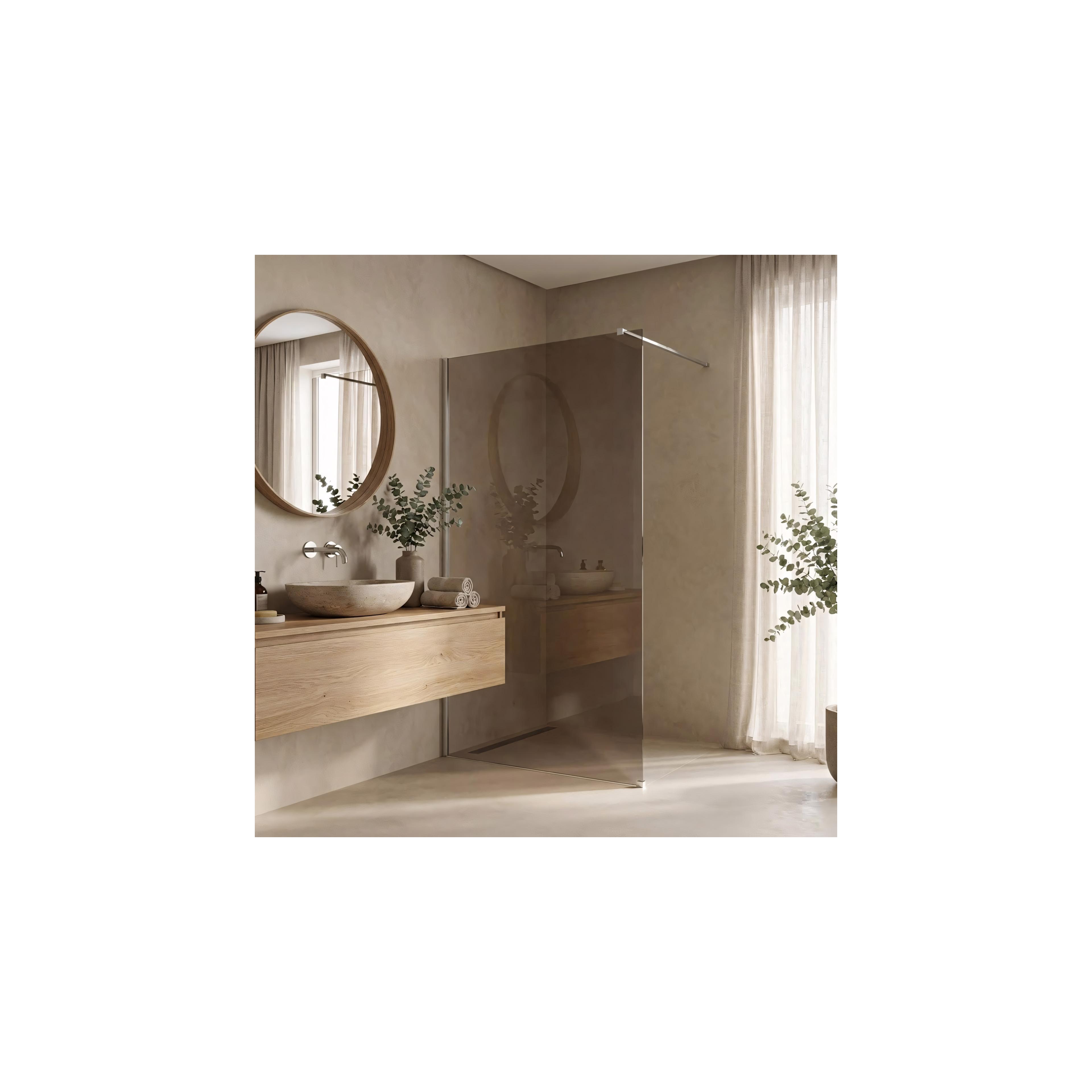 Paroi de douche Rea Flexi Brown / Chrome 130