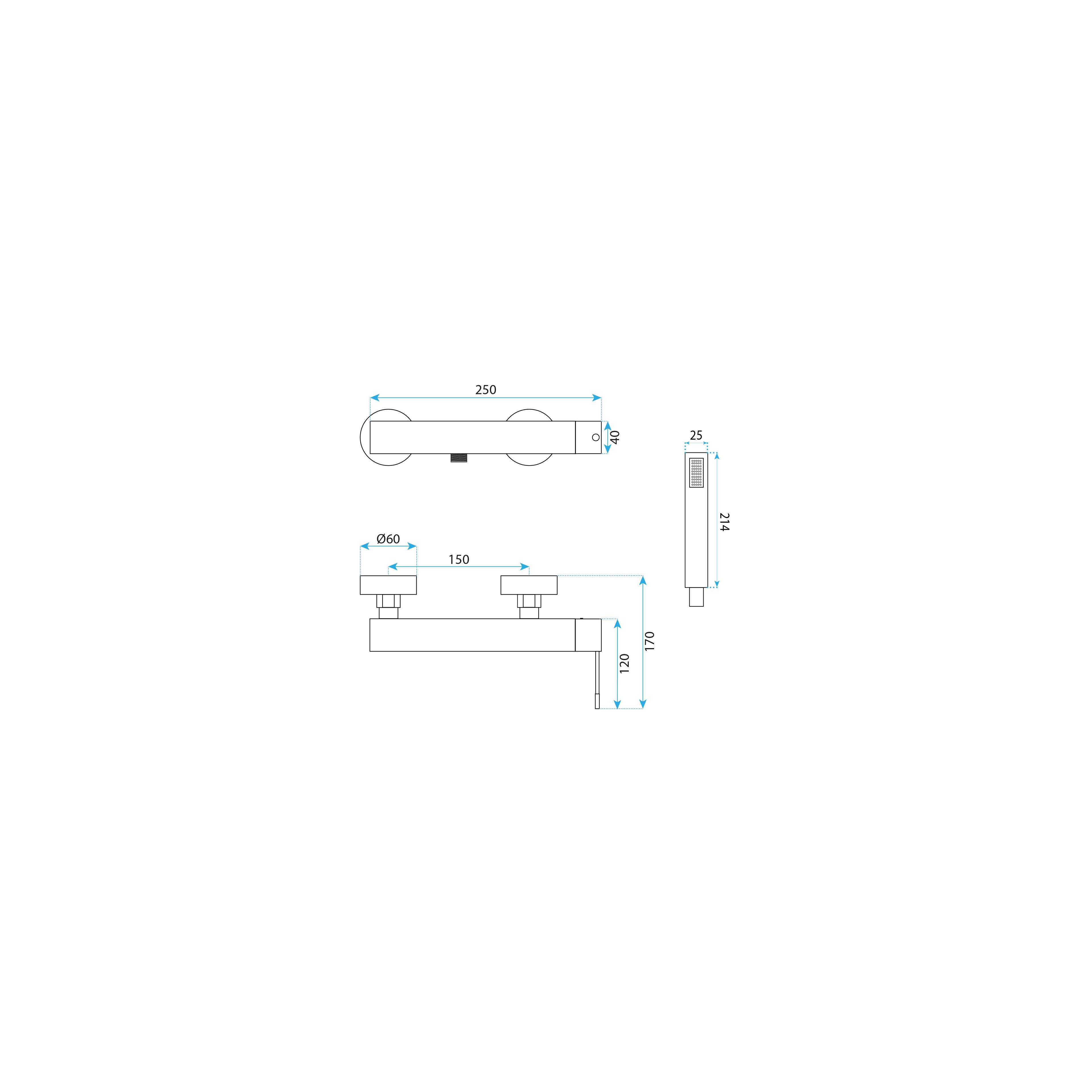 Bathtub faucet REA Venti Copper