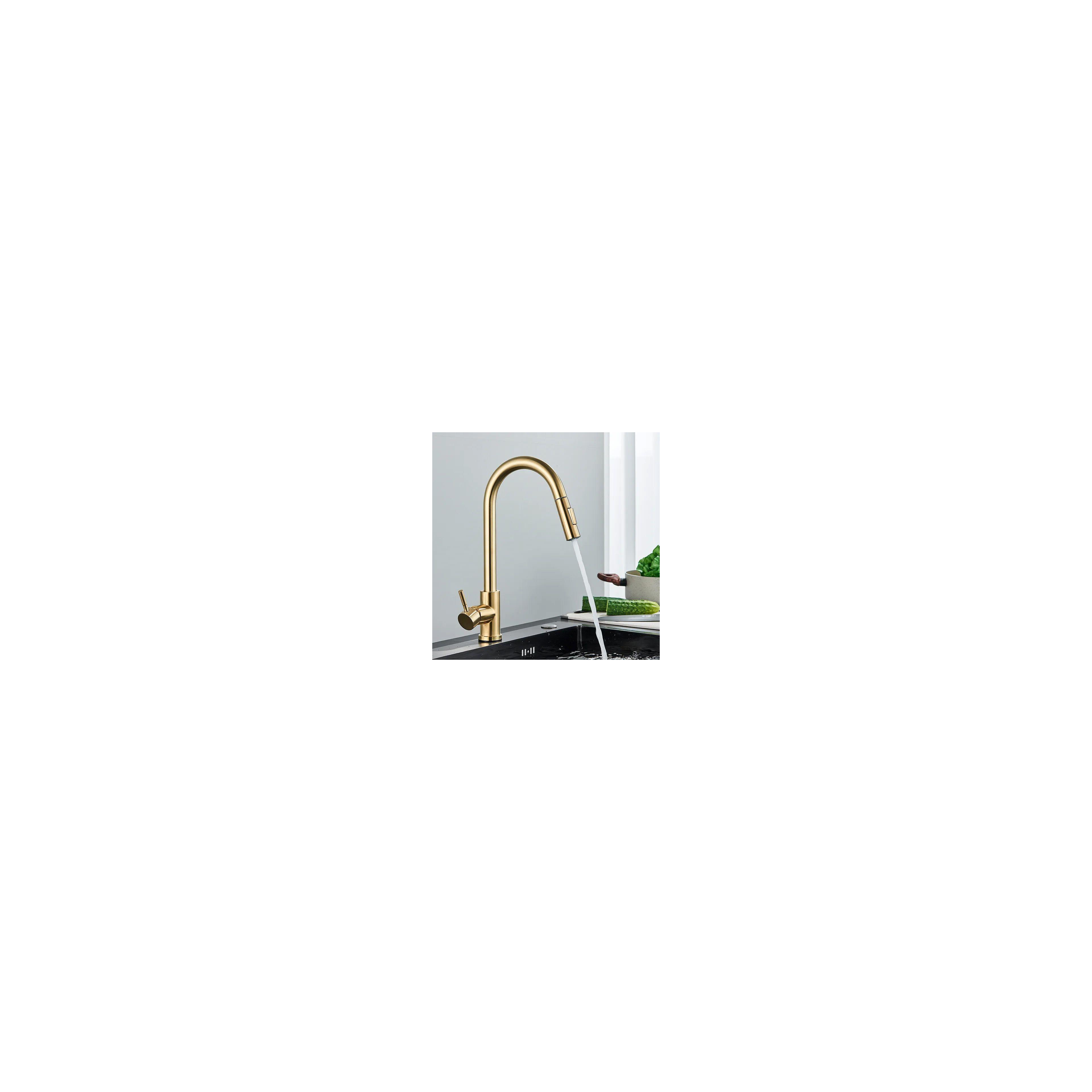 Air outlet with aerator for kitchen faucet REA Fresh Brush Gold