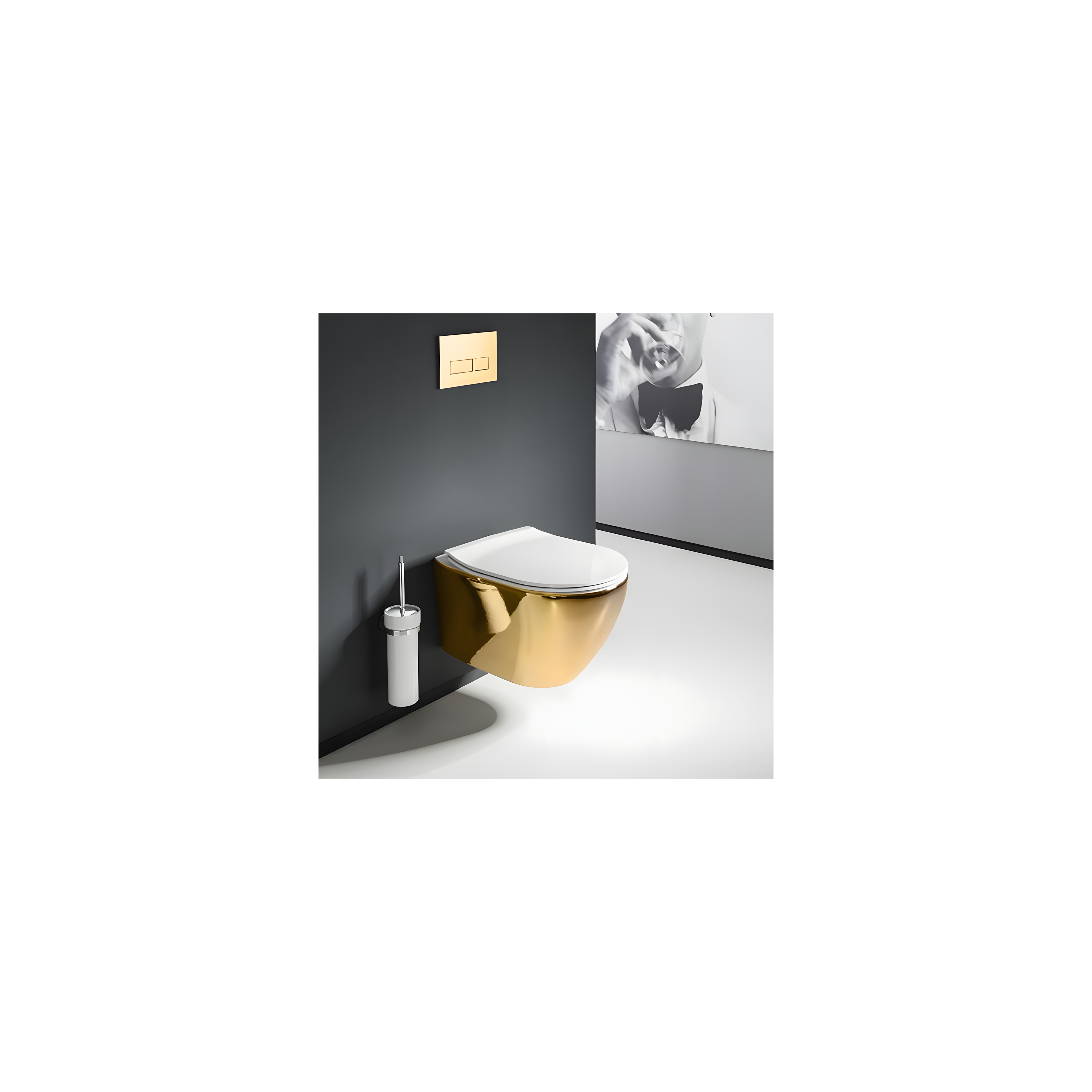 WC Schüssel Randlos Rea Carlo Mini Tornado NFQ GOLD WHITE