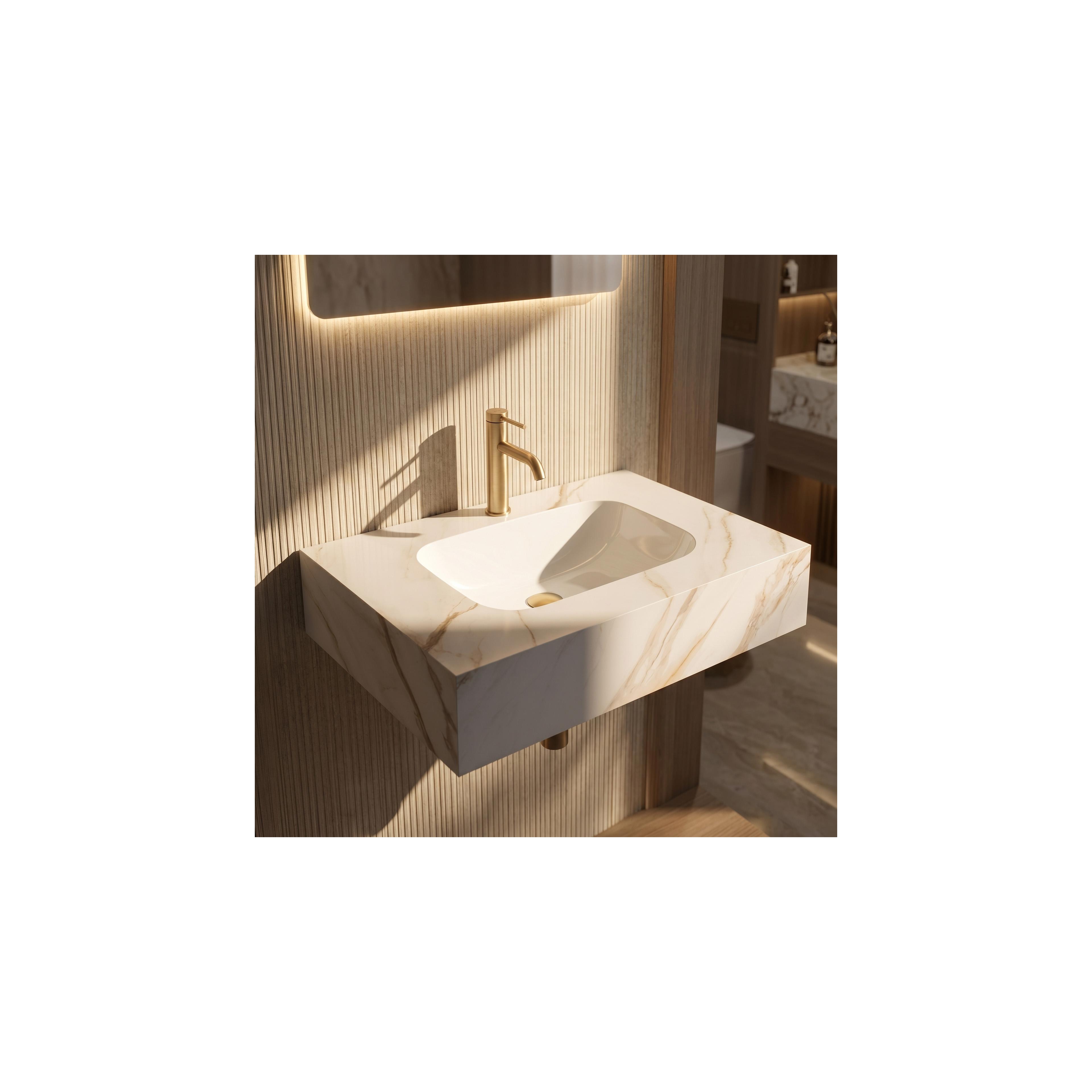 Wandwaschbecken REA Aresa Grey Gold 70