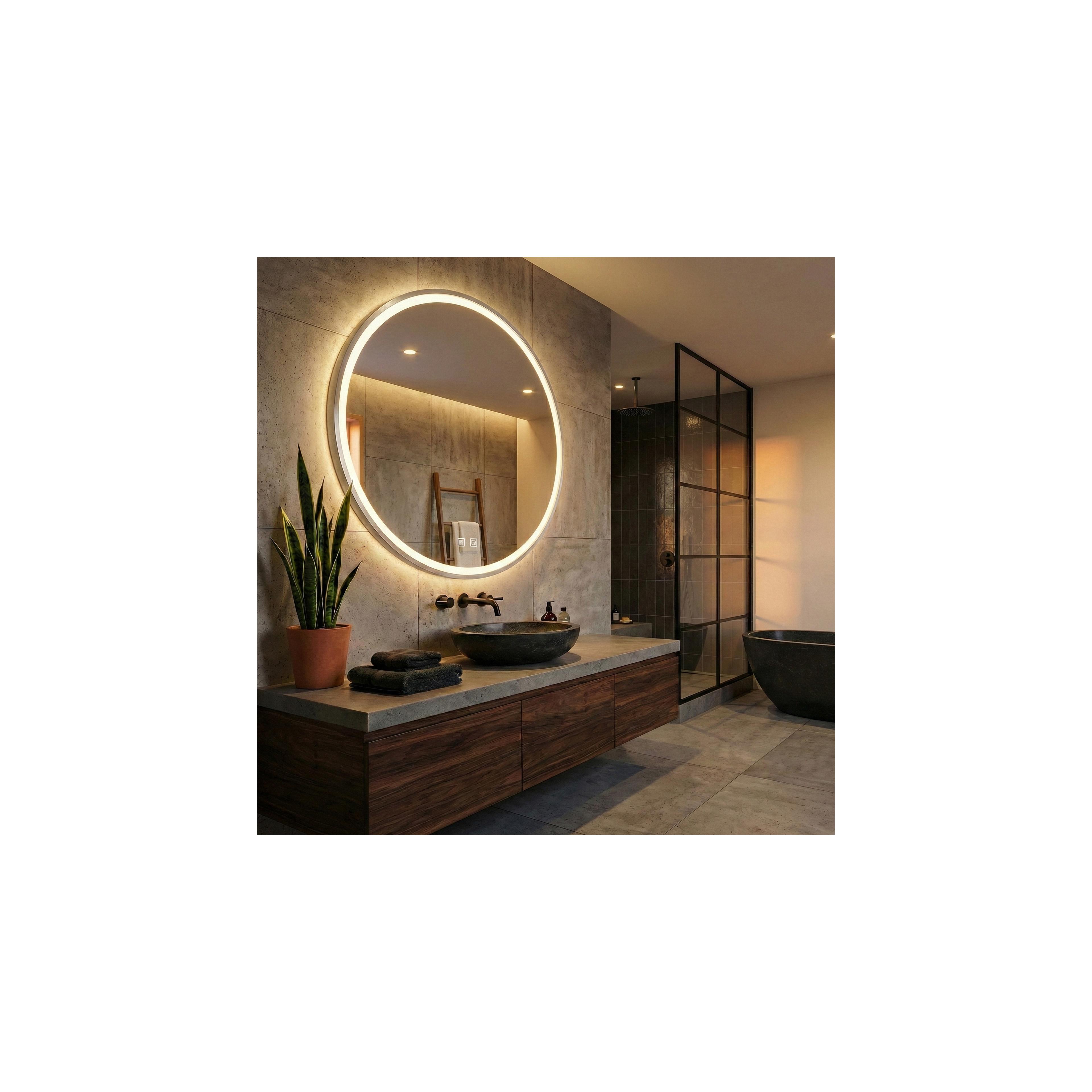 Mirror LED 70cm MMJ BRUSH SILVER