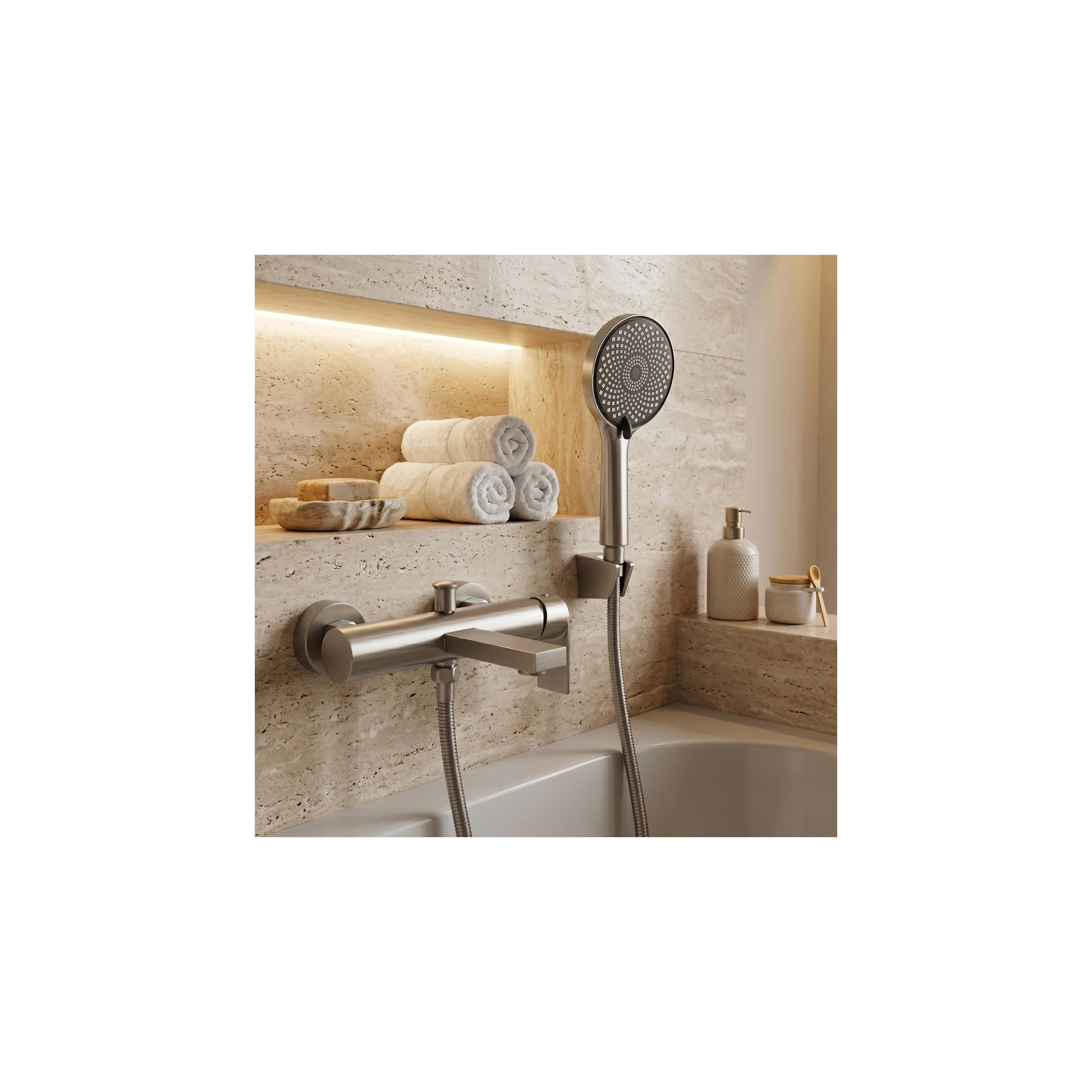 Badewannenarmatur REA Hunter Brush Nickle
