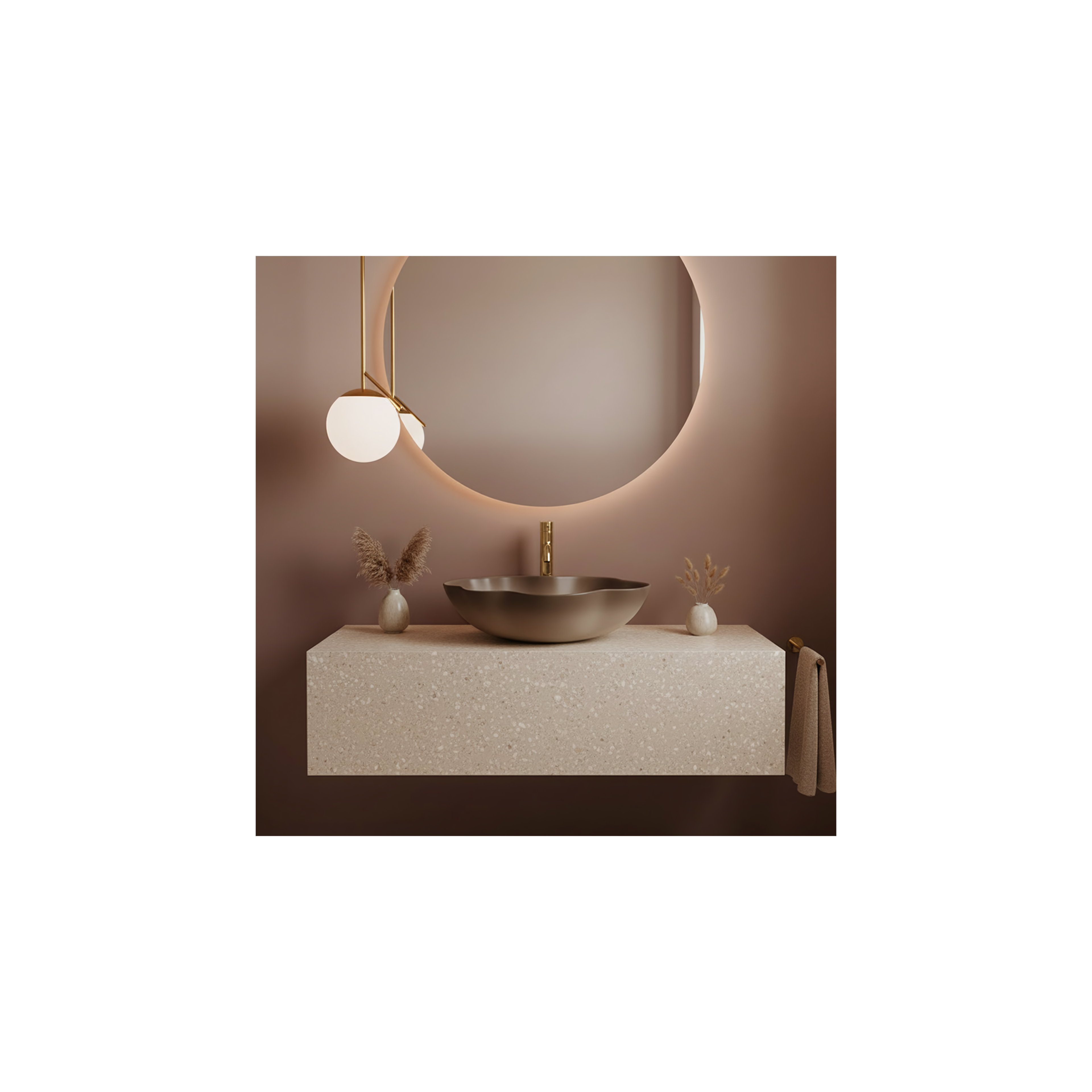 Aufsatzwaschbecken Rea Pearl Ombre