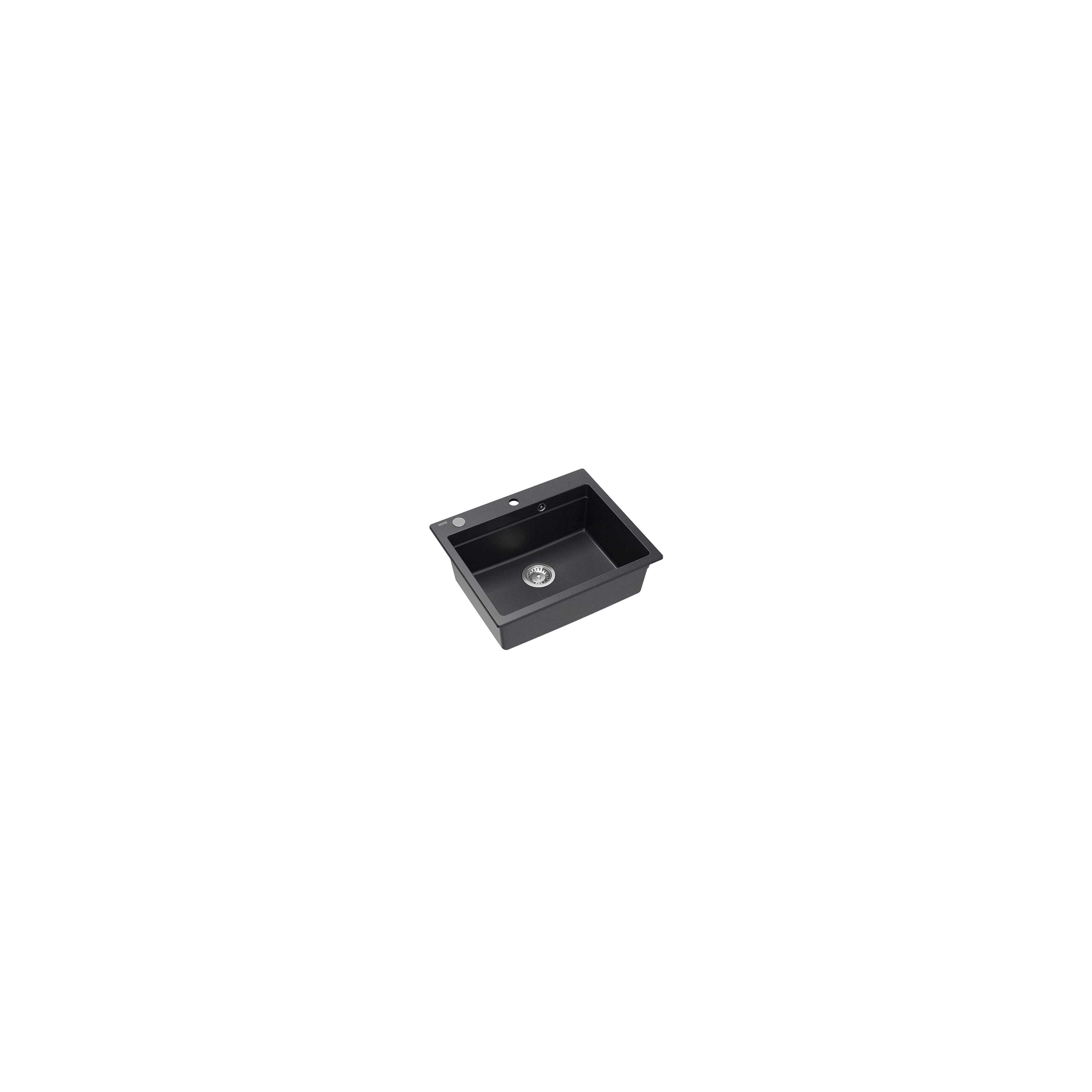 Granitspülbecken KURT 110 WORKSTATION Black Dotted