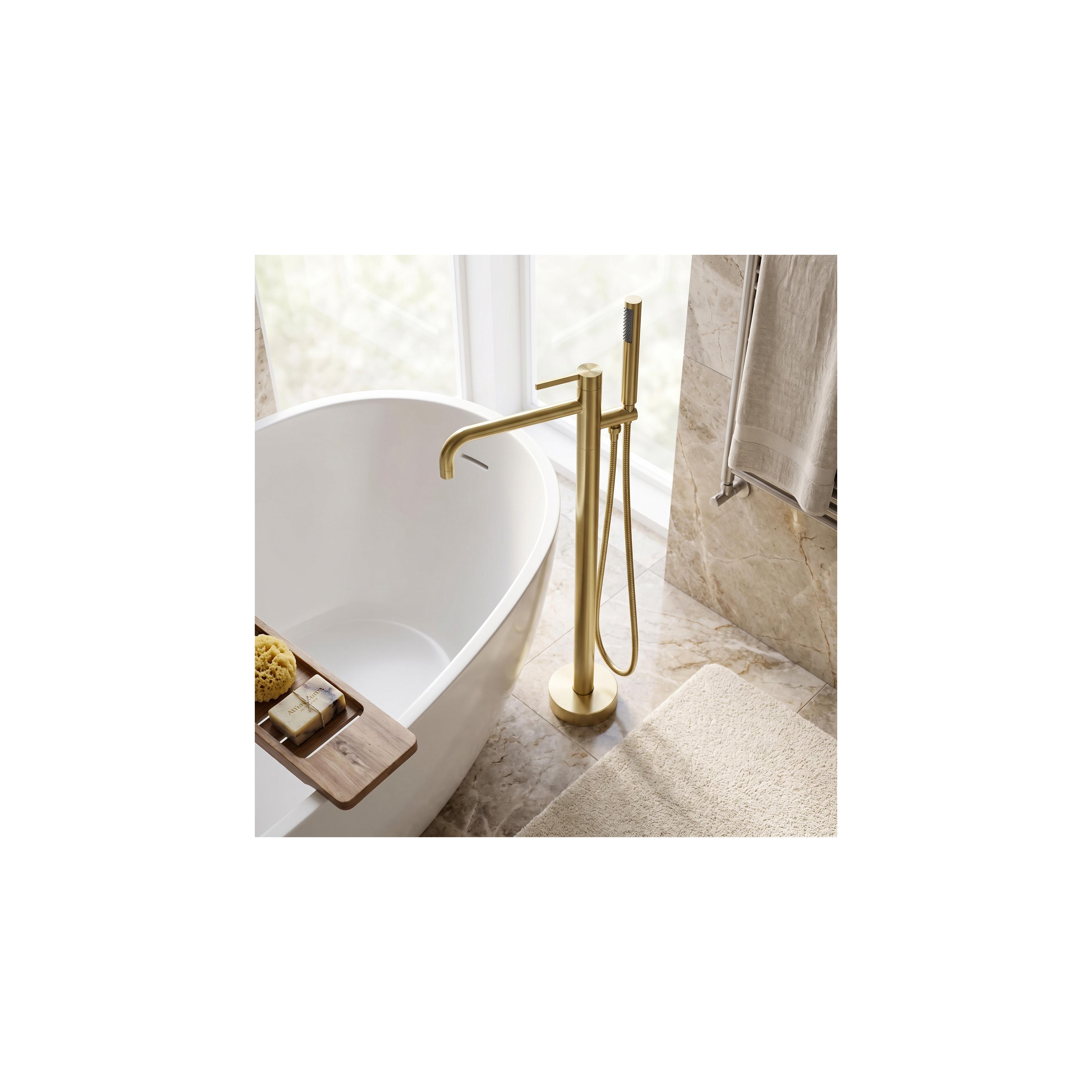 Freistehende Badewannenarmatur Rea Foster Brush Gold