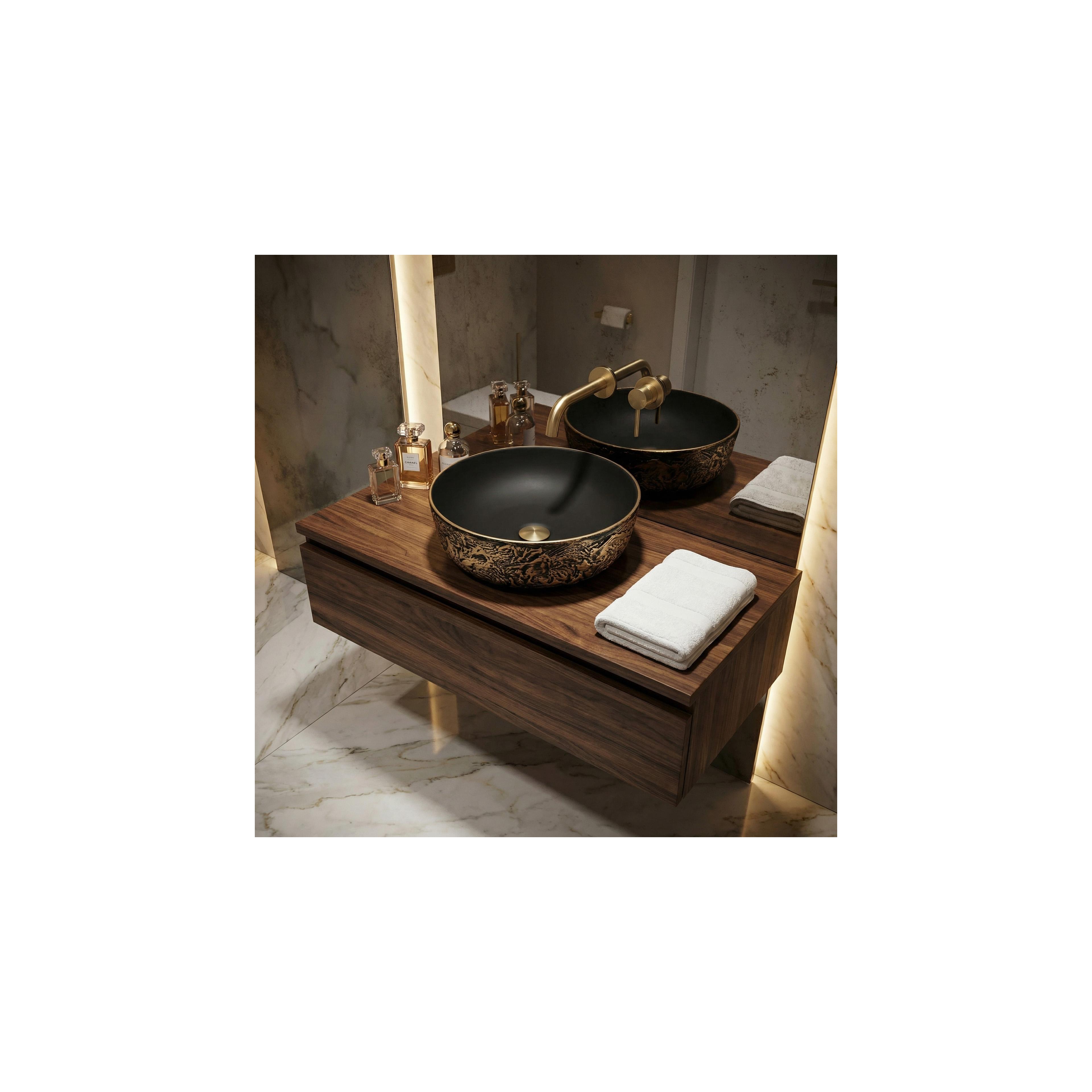 Aufsatzwaschbecken Rea Babilon Gold