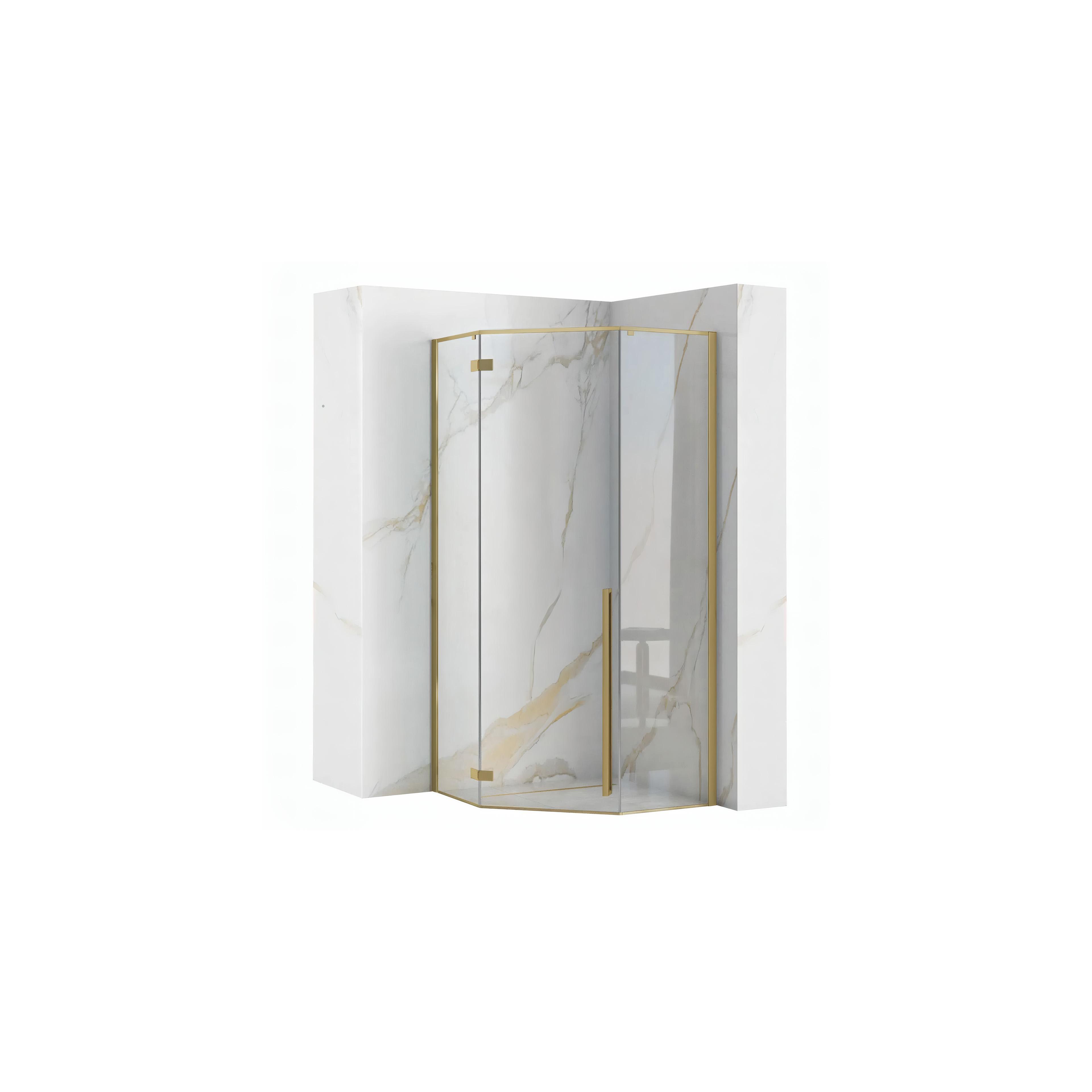 Душ кабина Rea DIAMOND 90x90 BRUSH GOLD