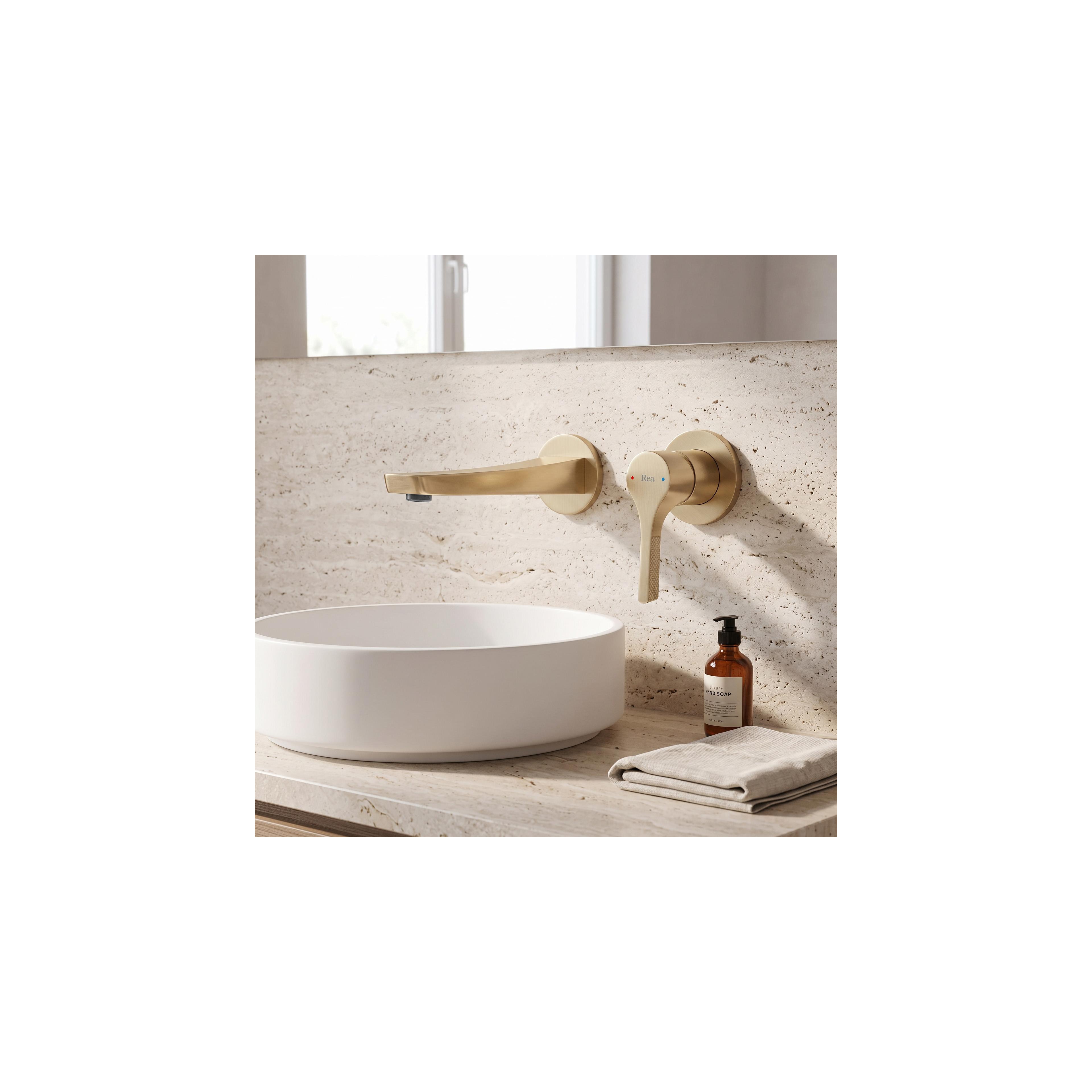 Mitigeur de lavabo encastrable REA Maxim Brush Gold + BOX