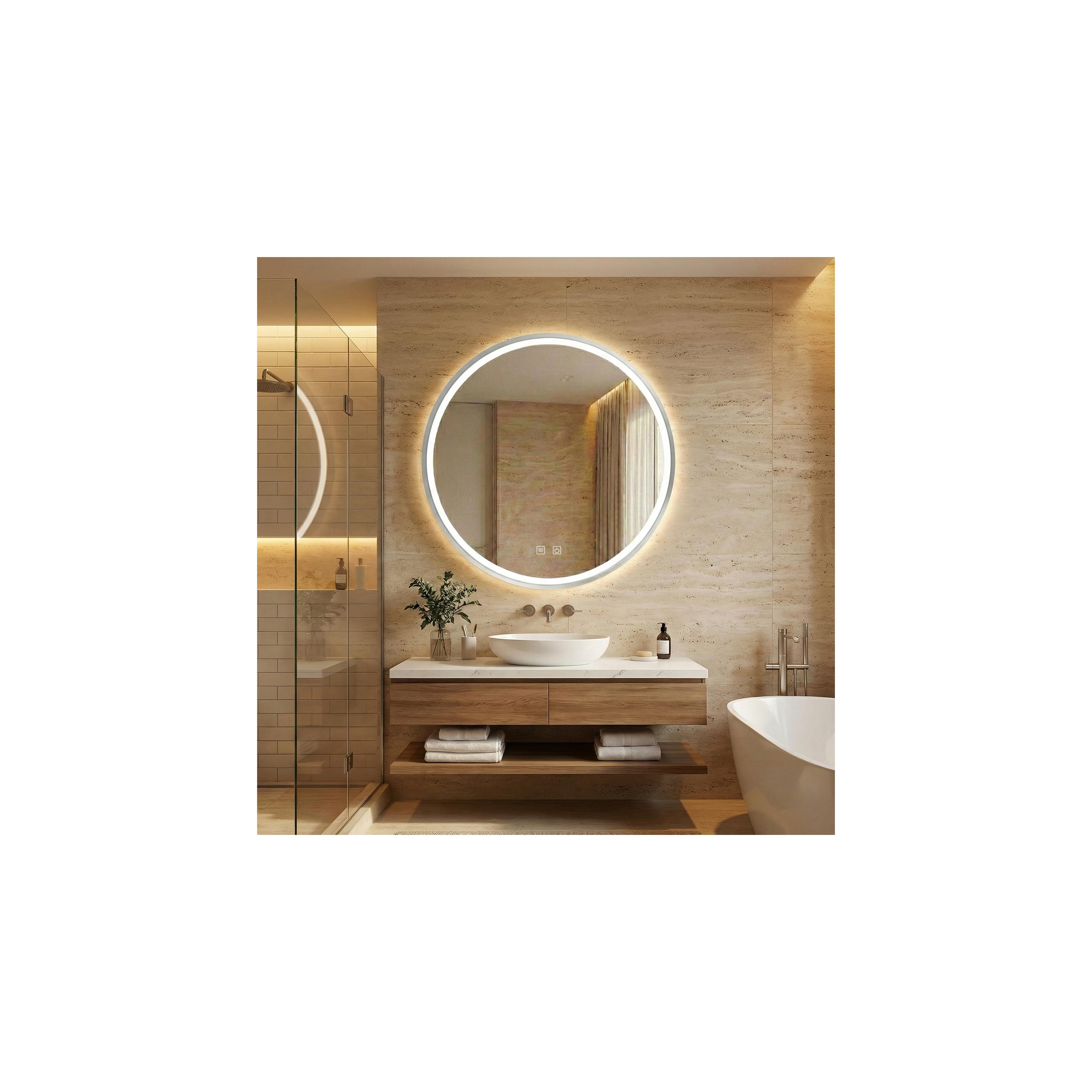 ΚΑΘΡΕΦΤΗΣ ΤΟΙΧΟΥ LED 60cm MMJ BRUSH SILVER