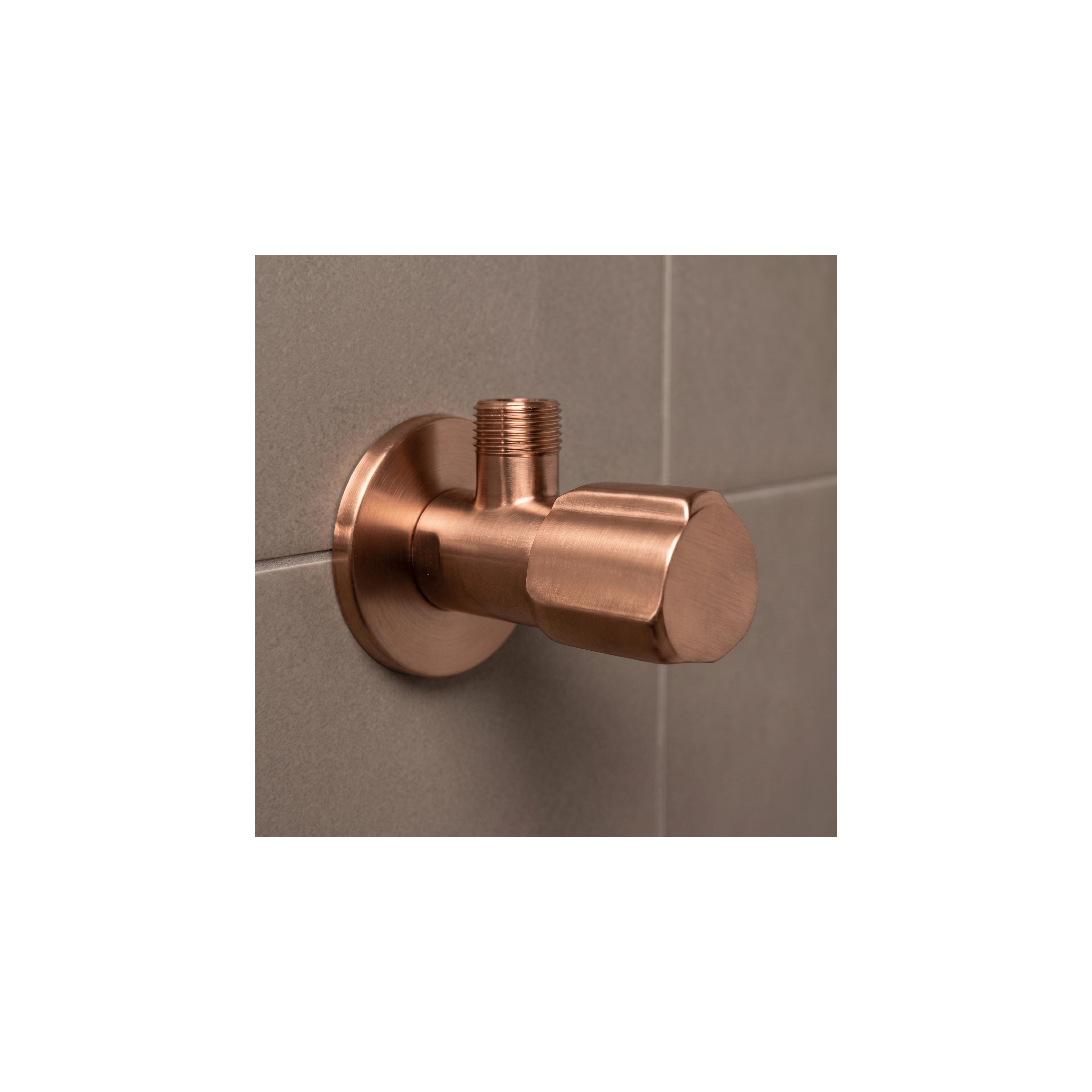 Ъглов вентил 02  1/2" x 3/8" Brush Copper