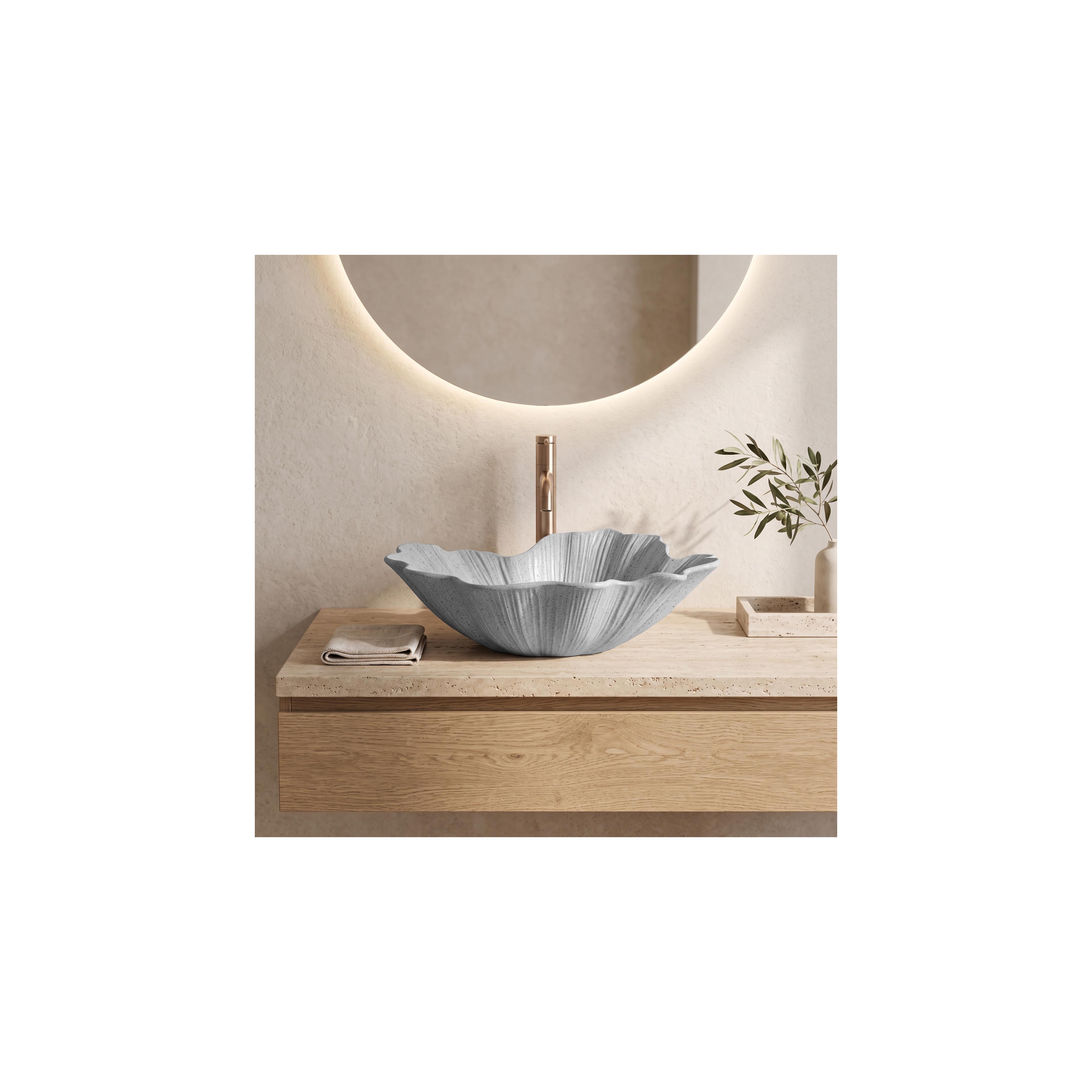 Aufsatzwaschbecken Rea Flower Grey