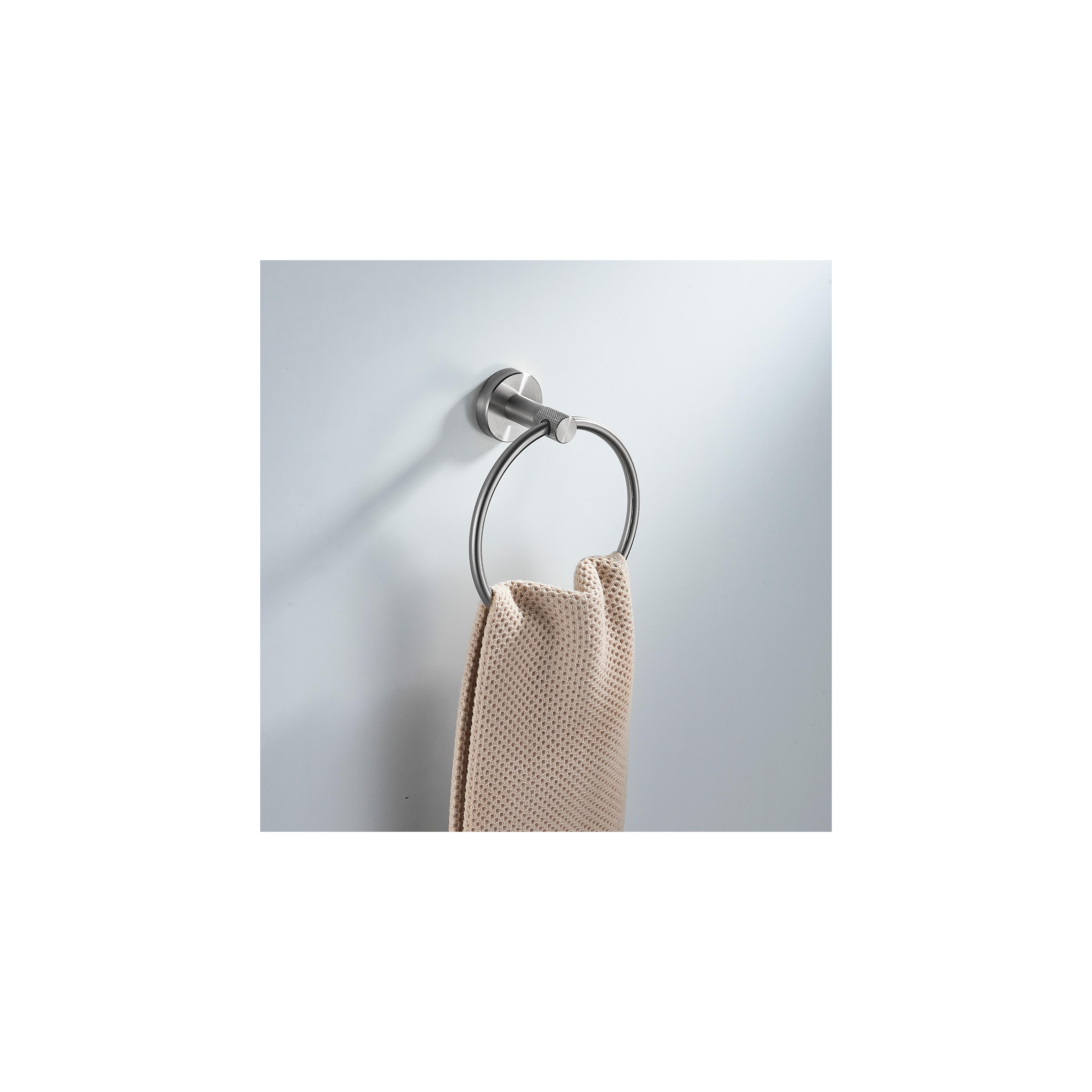 Badrumskrok RING 6610 Modern Borstad Nickel